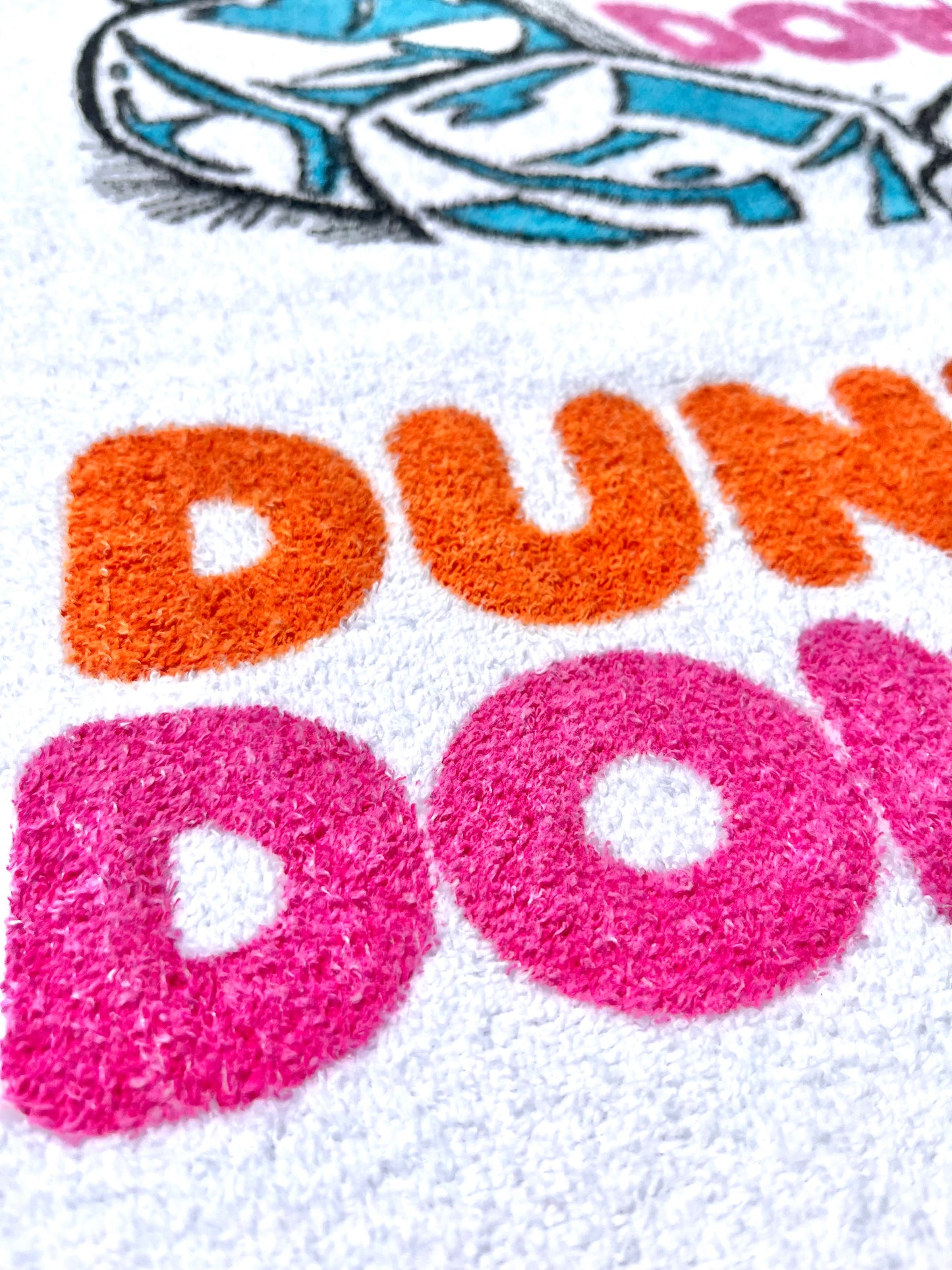 Vintage Dunkin Donuts Iced Coffee Retro 80's 90's Dundee Cotton Terry Cloth Beach Towel