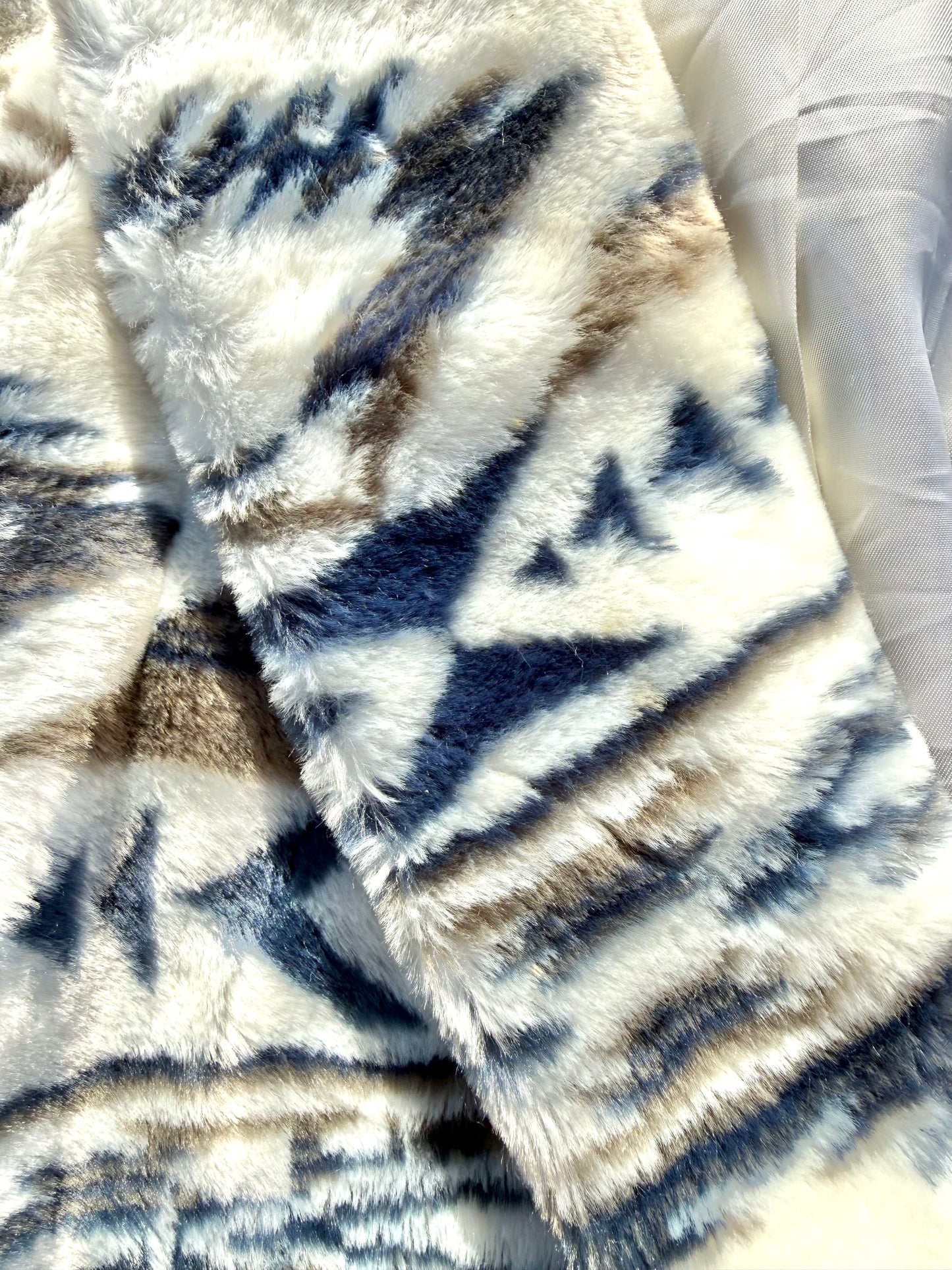 Vintage Donnybrook Women's Faux Fur Aztec Southwestern Western Coat Jacket Size S Small