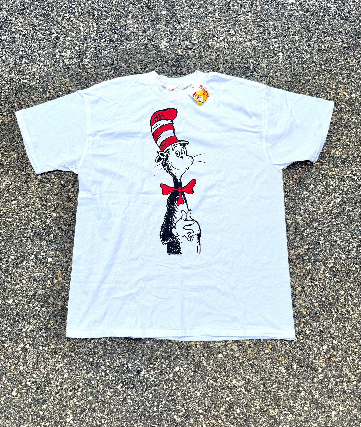 Vintage Dr Seuss Cat In The Hat 90's Single Stitch T Shirt Size L Large Deadstock With Tags 1994