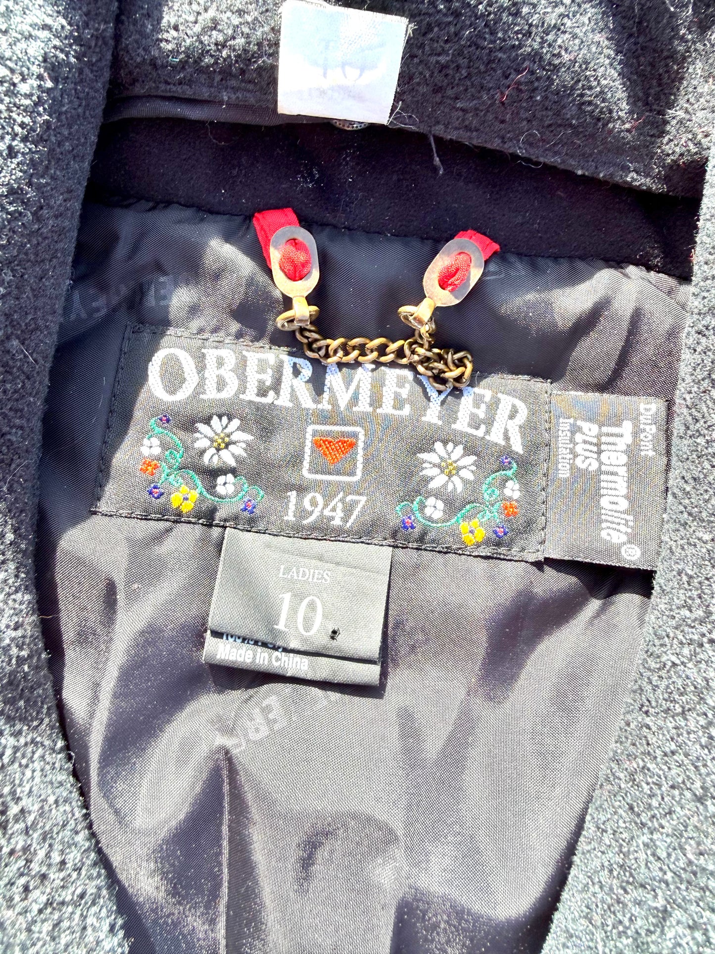Vintage Obermeyer Retro 90s Women's One Piece Full Body Snow Ski Suit Size 10 Red