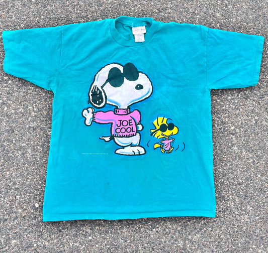 Vintage Peanuts Snoopy Woodstock Joe Cool Retro 90's T Shirt Size XL 1994