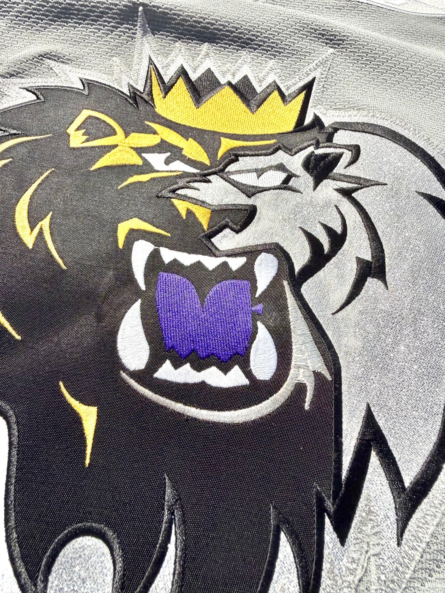 Vintage Manchester Monarchs Limited Edition Silver Official AHL Reebok CCM Hockey Jersey Size 56