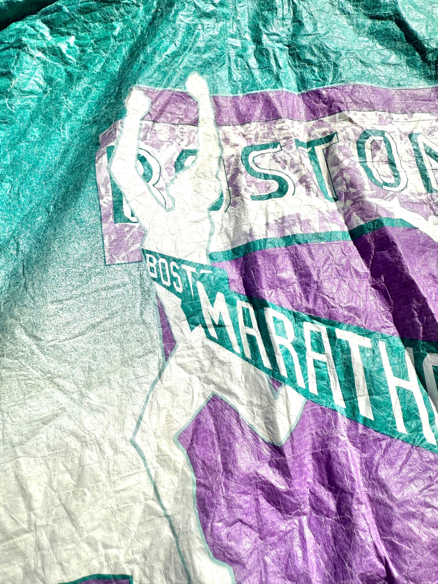 Vintage Boston Marathon B.A.A. Retro All Over Print AOP Race Jacket Size XL