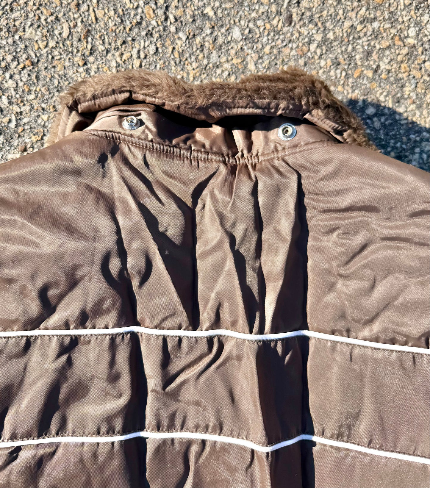 Vintage Sear Retro 80's Mens Full Body Snow Ski Suit Size L Large Brown