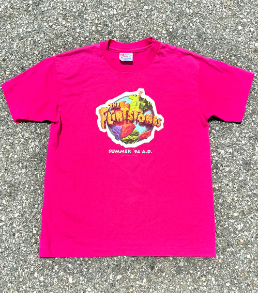 Vintage The Flintstones Movie 1994 Hot Pink Baby Doll Single Stich 90's T Shirt Size S Small