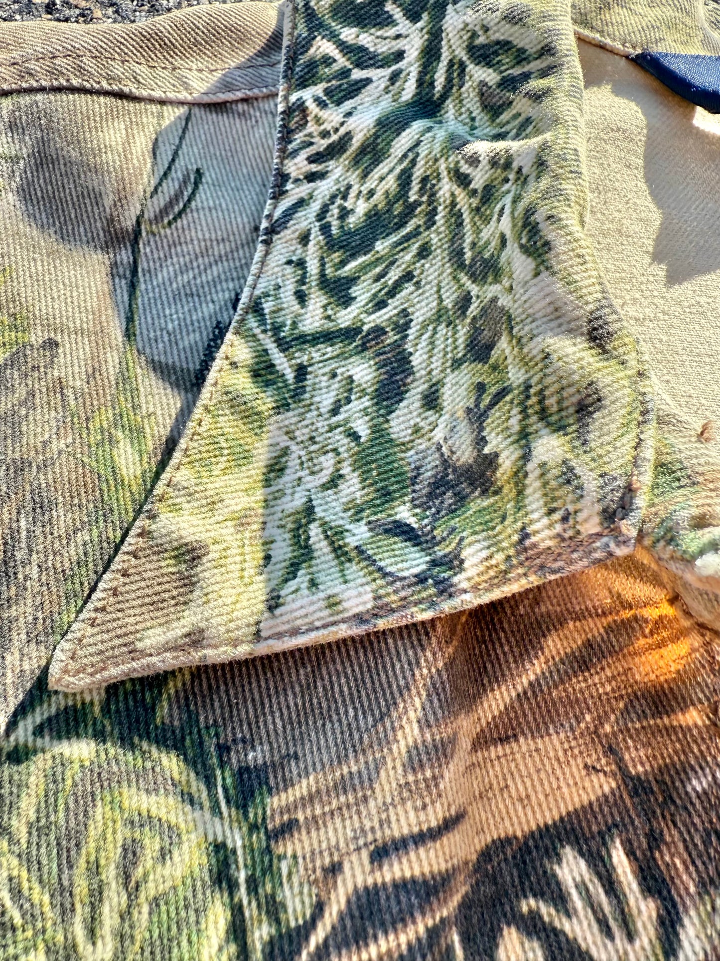 Vintage Roper Western All Over Mossy Camo Camouflage Denim Jacket Men's XL