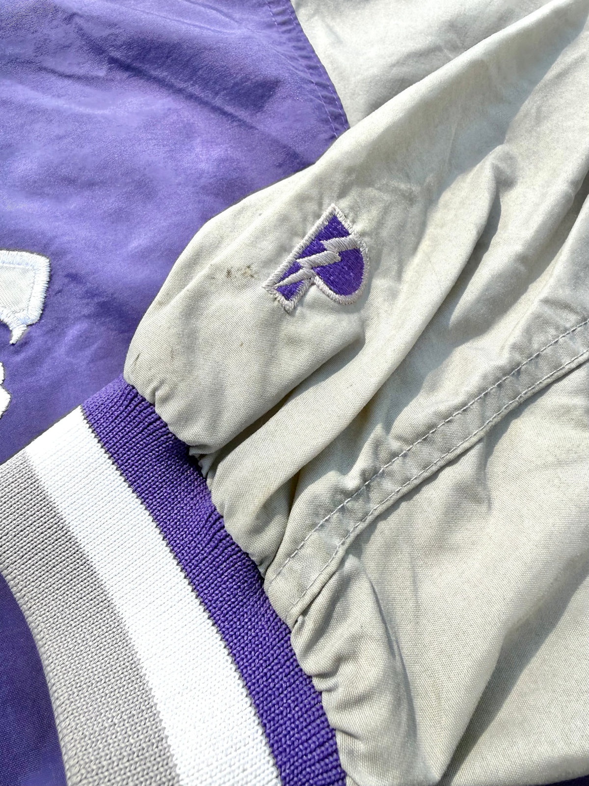 Vintage Pro Player Kansas State Wildcats 90's College Varsity Windbreaker Jacket Large
