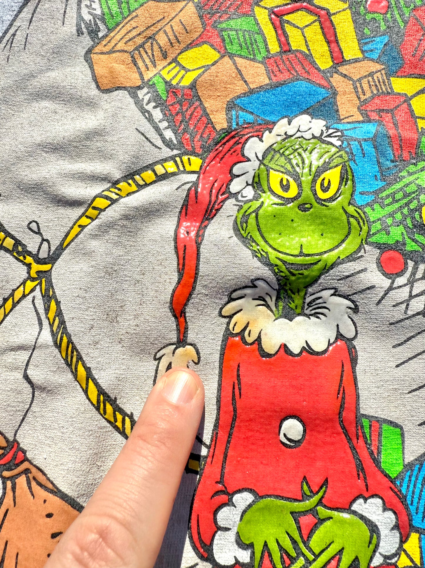 Vintage How the Grinch Stole Christmas Dr Seuss All Over Print 2001 T Shirt XL