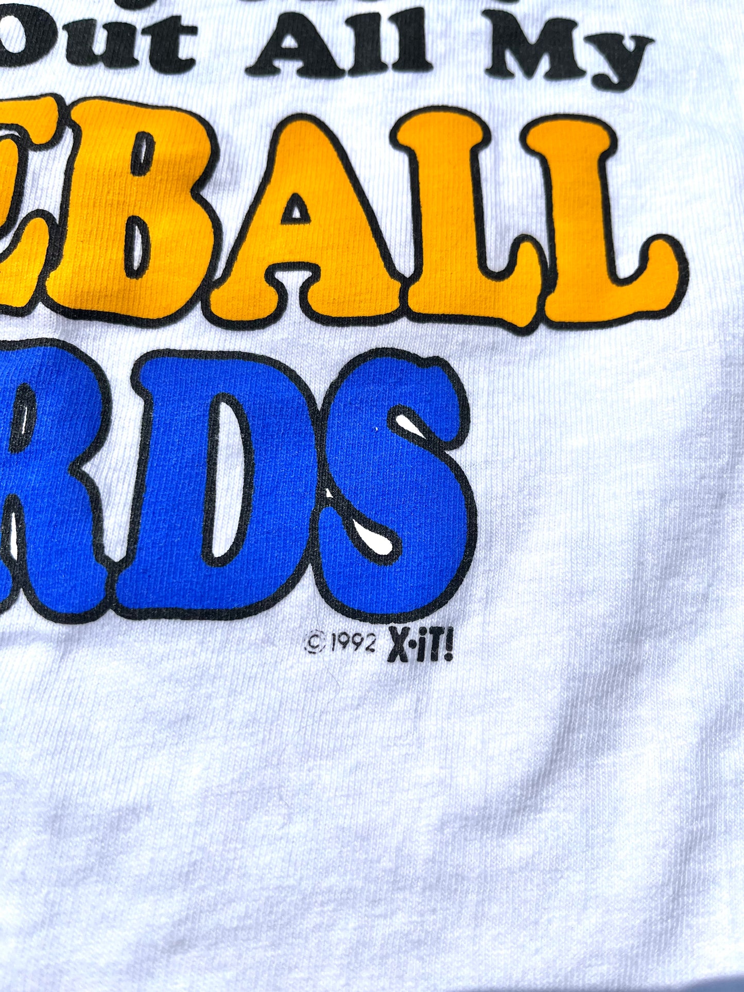 Vintage Baseball Card Collector Millionaire Funny Script Retro 90's T Shirt Size XL 1992