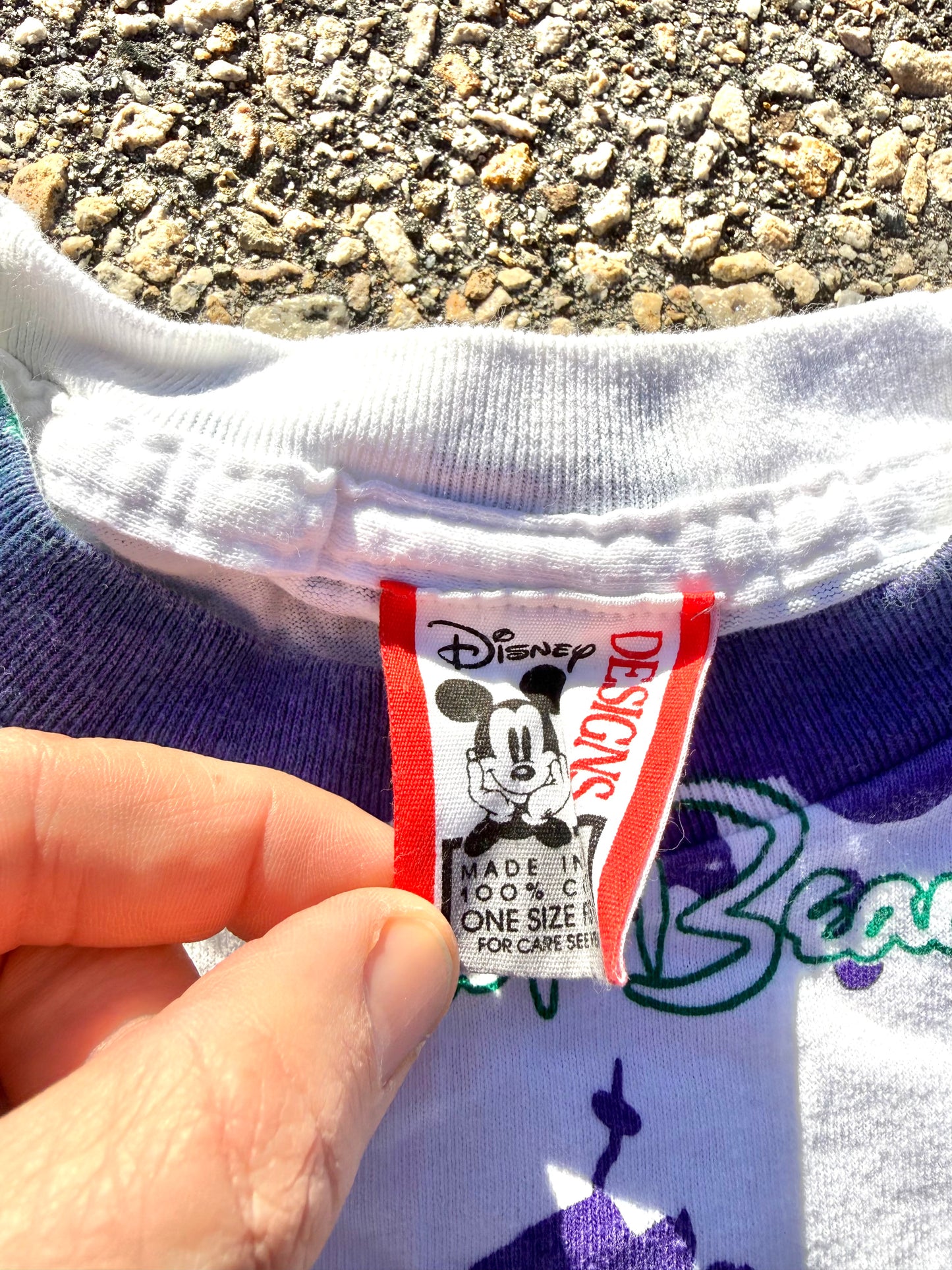 Vintage Disney 90's Crazy Blizzard Beach Gator AOP All Over Print T Shirt XL