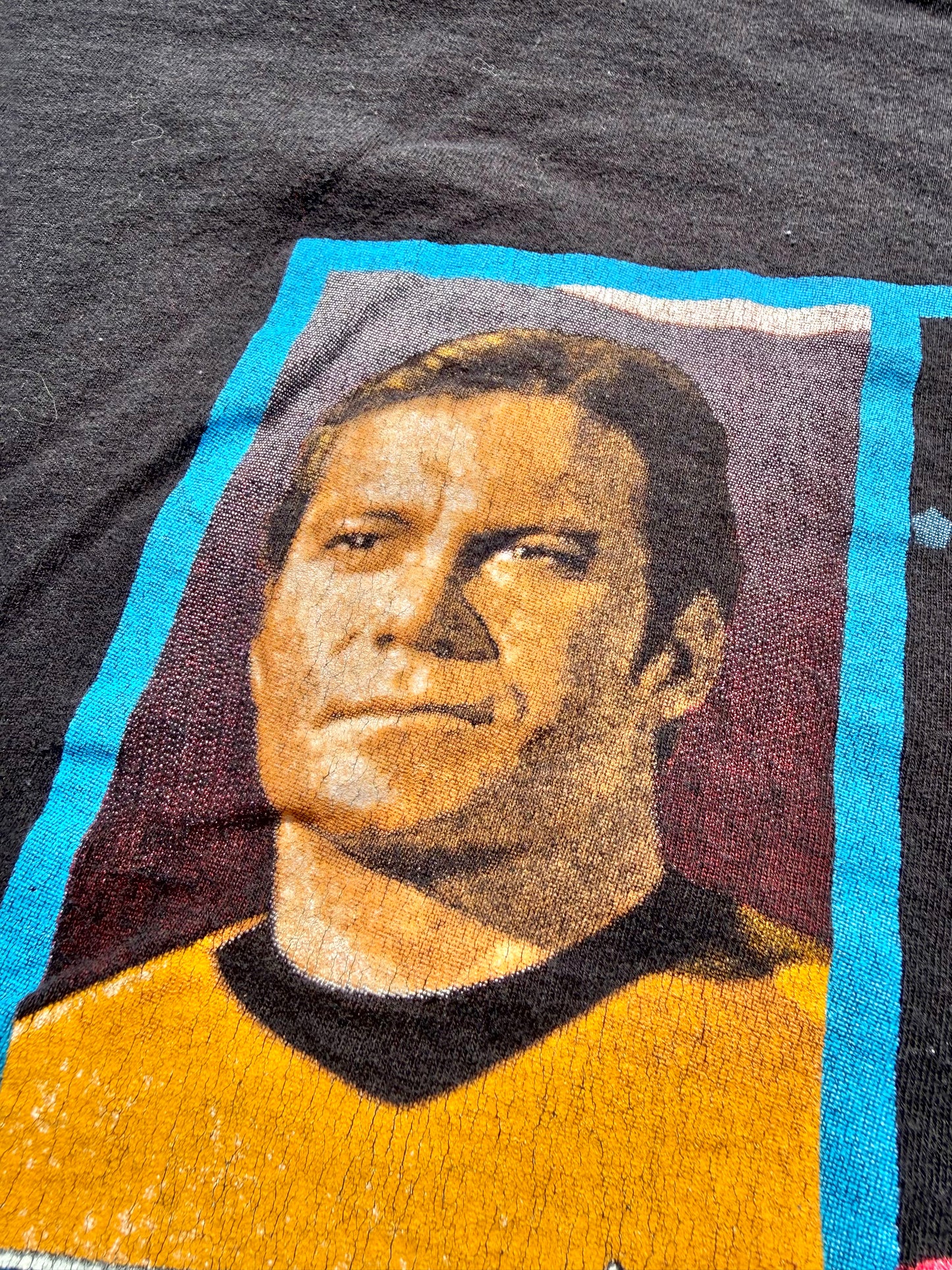 Vintage Star Trek 90s Paramount Pictures Captain Kirk, Picard and Sisko T Shirt XL 1991