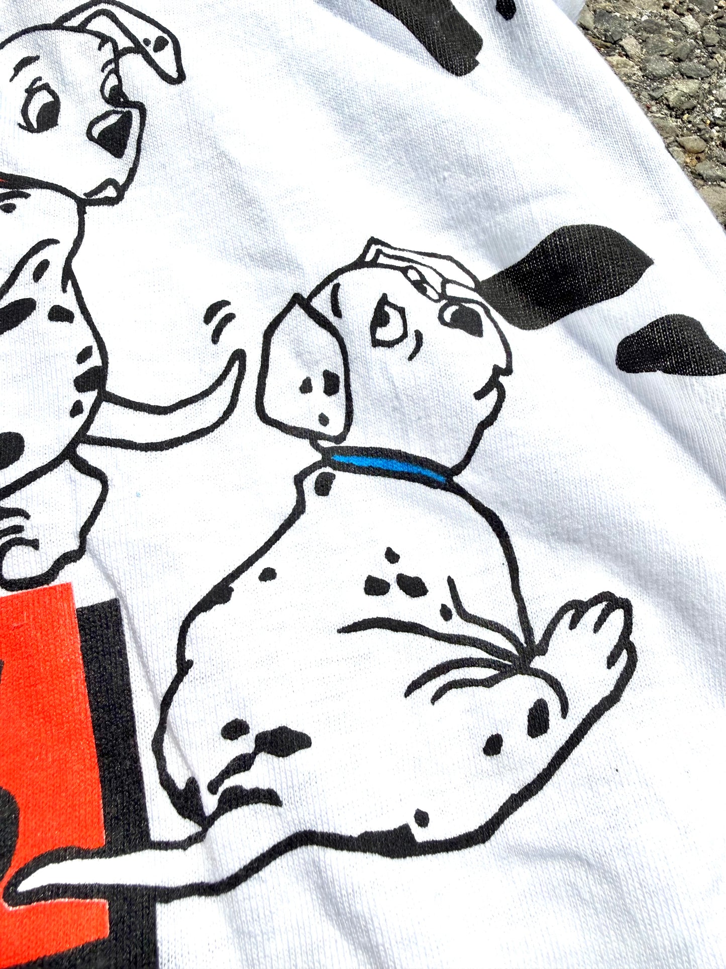 Vintage Disney 101 Dalmatians 90's Crazy AOP All Over Print Movie T Shirt Large