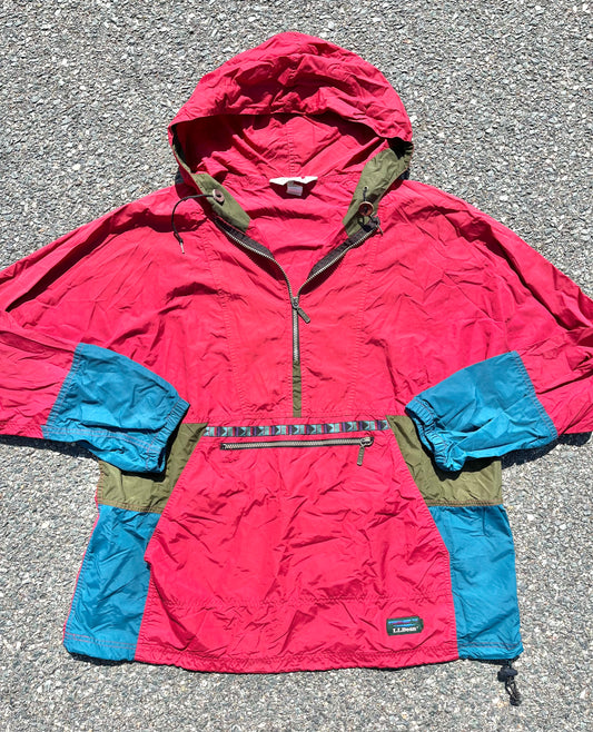 Vintage L.L. Bean Men's Mountain Classic Anorak Multi Color Jacket Windbreaker XL