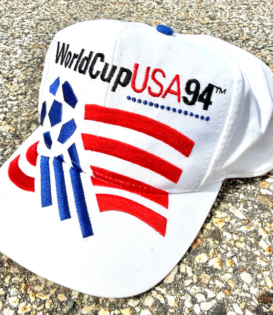 Vintage Adidas World Cup 1994 Soccer USA Retro 90's Snapback Hat