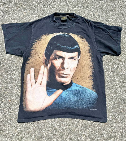 Vintage Star Trek Shirt Large Spock Live Long Prosper 90's Changes Promo Black1991