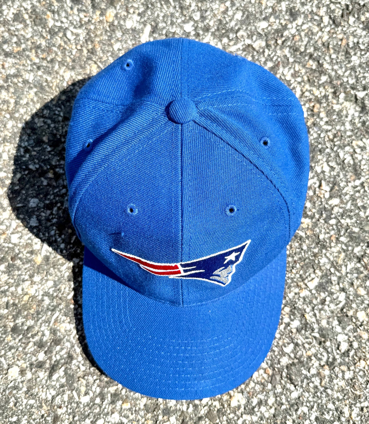 Vintage New England Patriots American Needle Wool 90's NFL Snapback Hat Blue