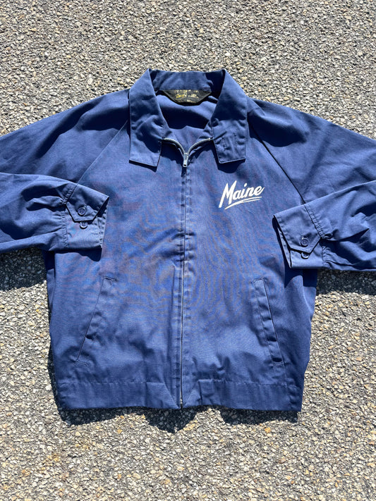 Vintage UMaine Maine Black Bears 1950's College Varsity Coach Jacket Size M Medium Navy