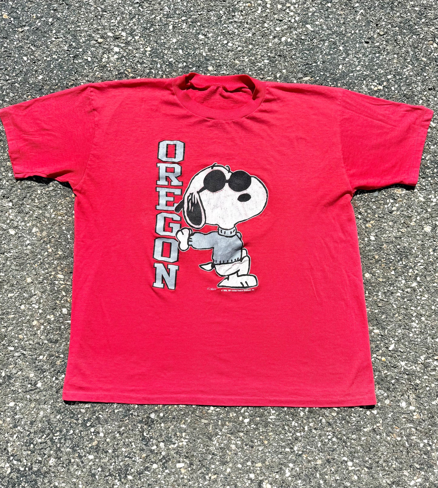 Vintage Snoopy Peanuts Joe Cool Oregon Cartoon Retro Single Stitch T Shirt XL