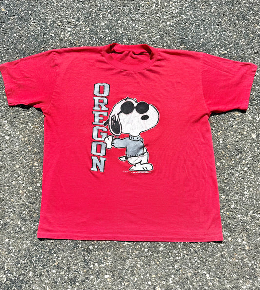 Vintage Snoopy Peanuts Joe Cool Oregon Cartoon Retro Single Stitch T Shirt XL