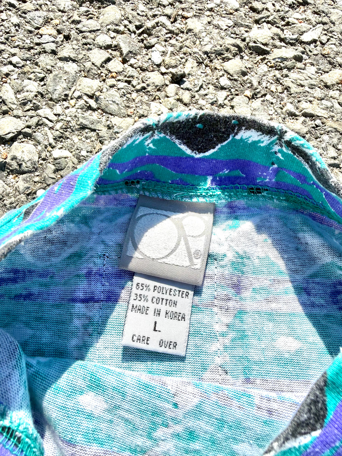 Vintage Ocean Pacific OP Crazy Retro Surf 90's All Over Print AOP T Shirt Large