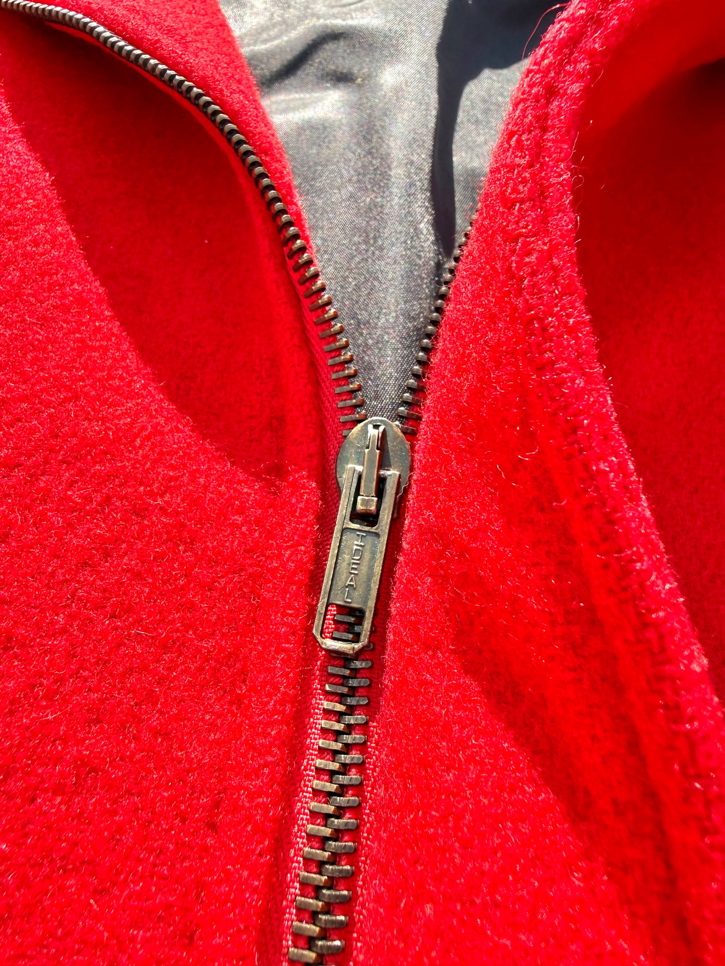 Vintage Zero King Mackinaw Ranger Red Retro 50's Wool Bomber Jacket Coat Size 40