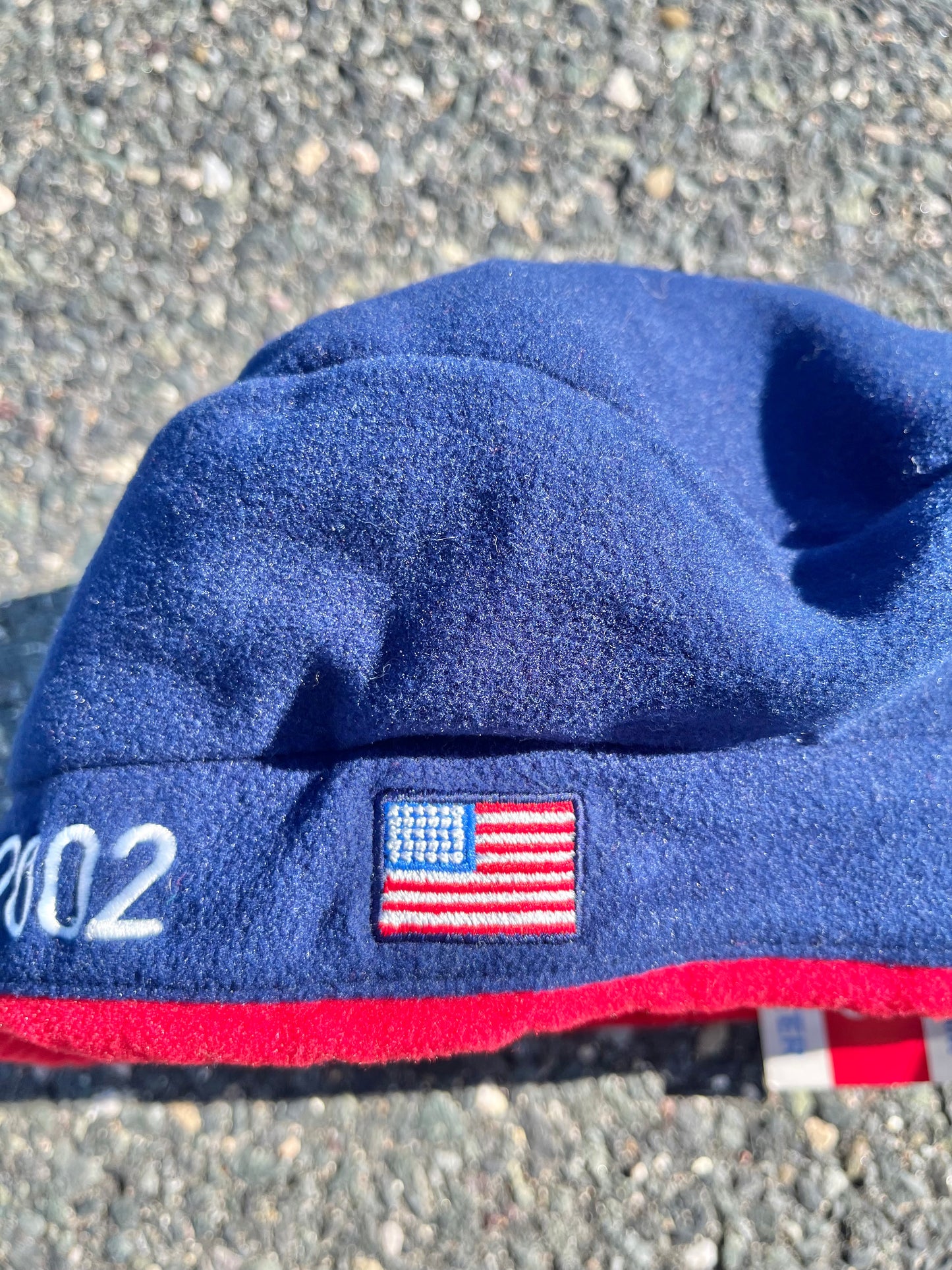 Vintage Deadstock Winter Olympics Salt Lake City 2002 USA Fleece Beret Cap Hat