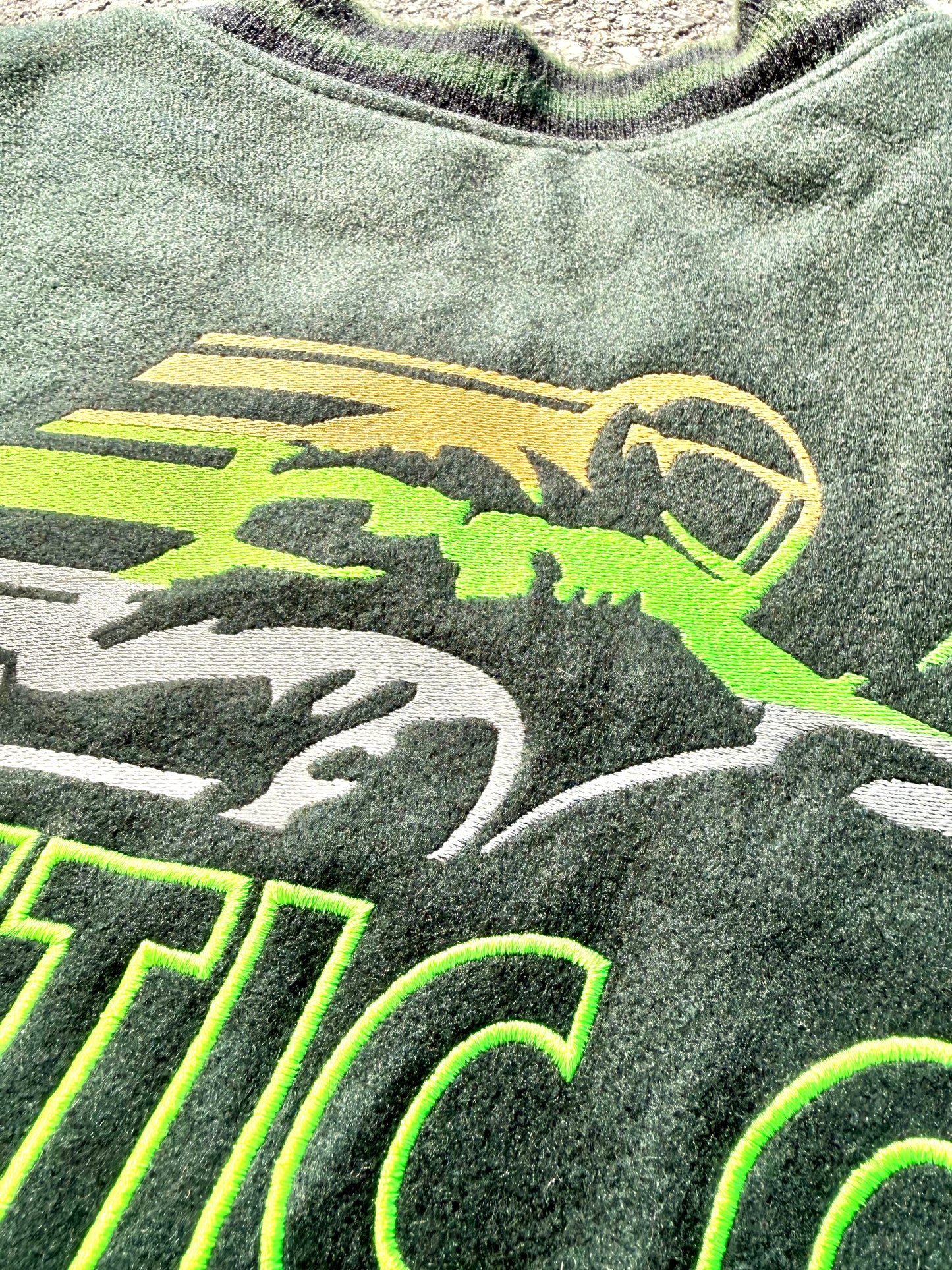 Vintage Arctic Cat Bounty Hunter Leather and Wool Retro 90's Bomber Jacket Size L Large