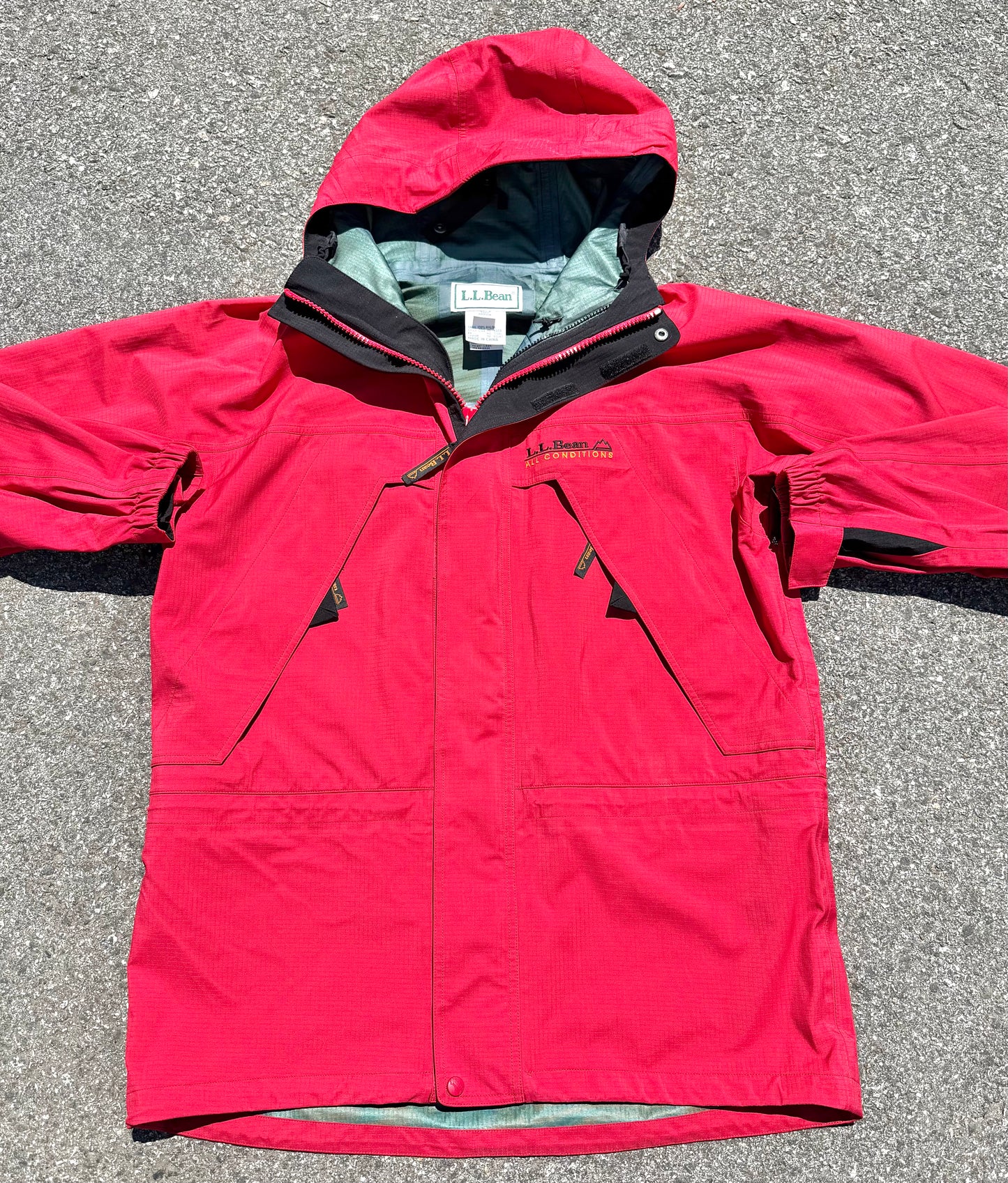 Vintage L.L. Bean ACG All Conditions Gear 90's Gore-Tex Jacket Men's Medium Tall Red