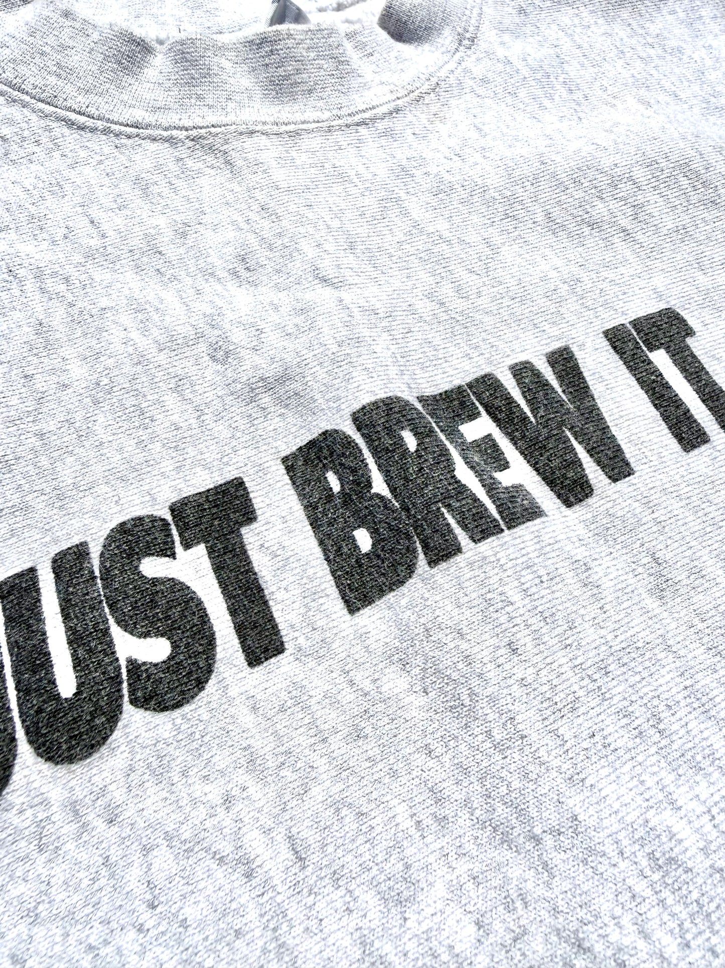 Vintage Reverse Weave Lee Sam Adams Beer Just Brew It Nike Pun 90s Crewneck Sweatshirt Large