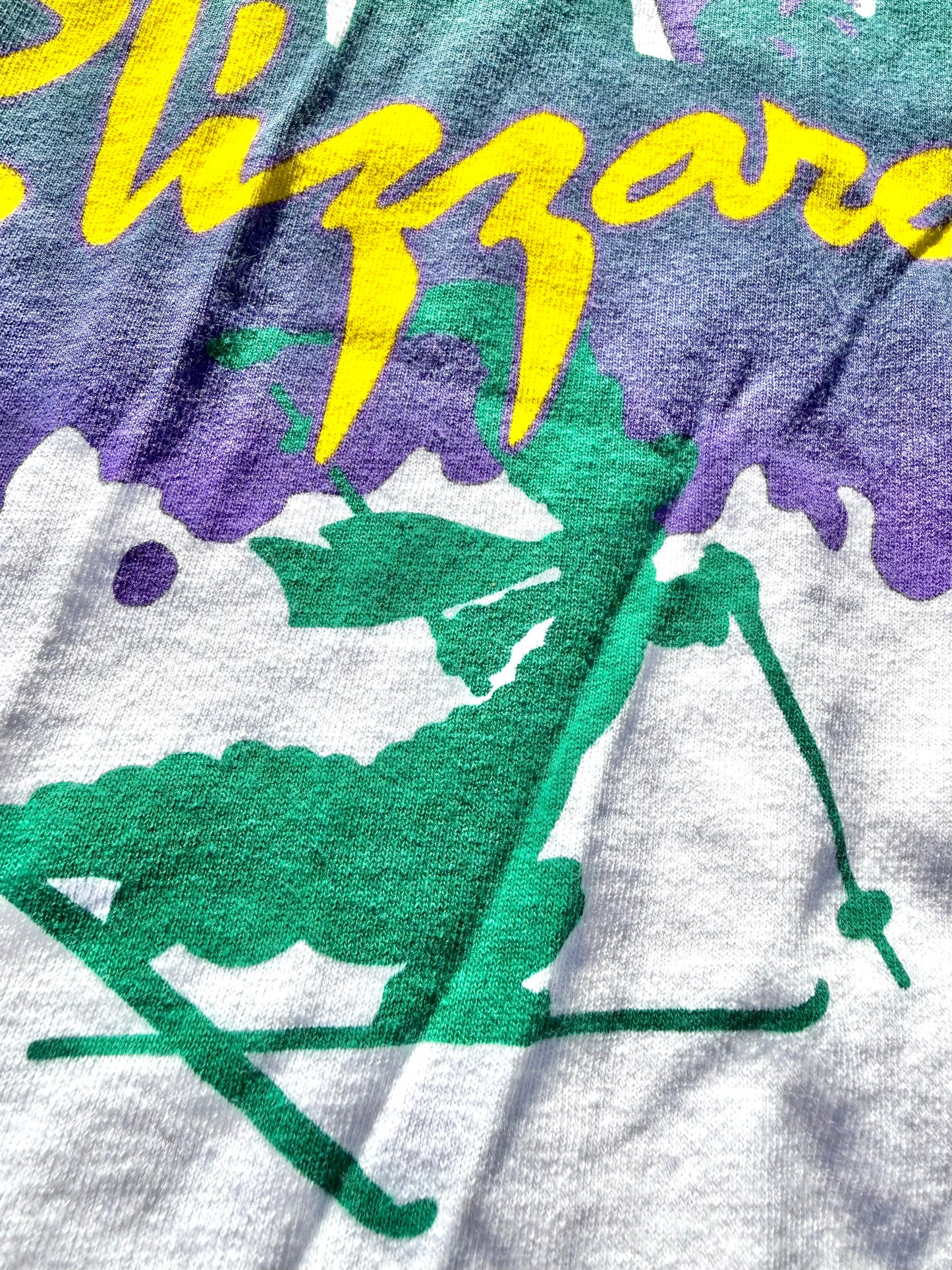 Vintage Disney 90's Crazy Blizzard Beach Gator AOP All Over Print T Shirt XL