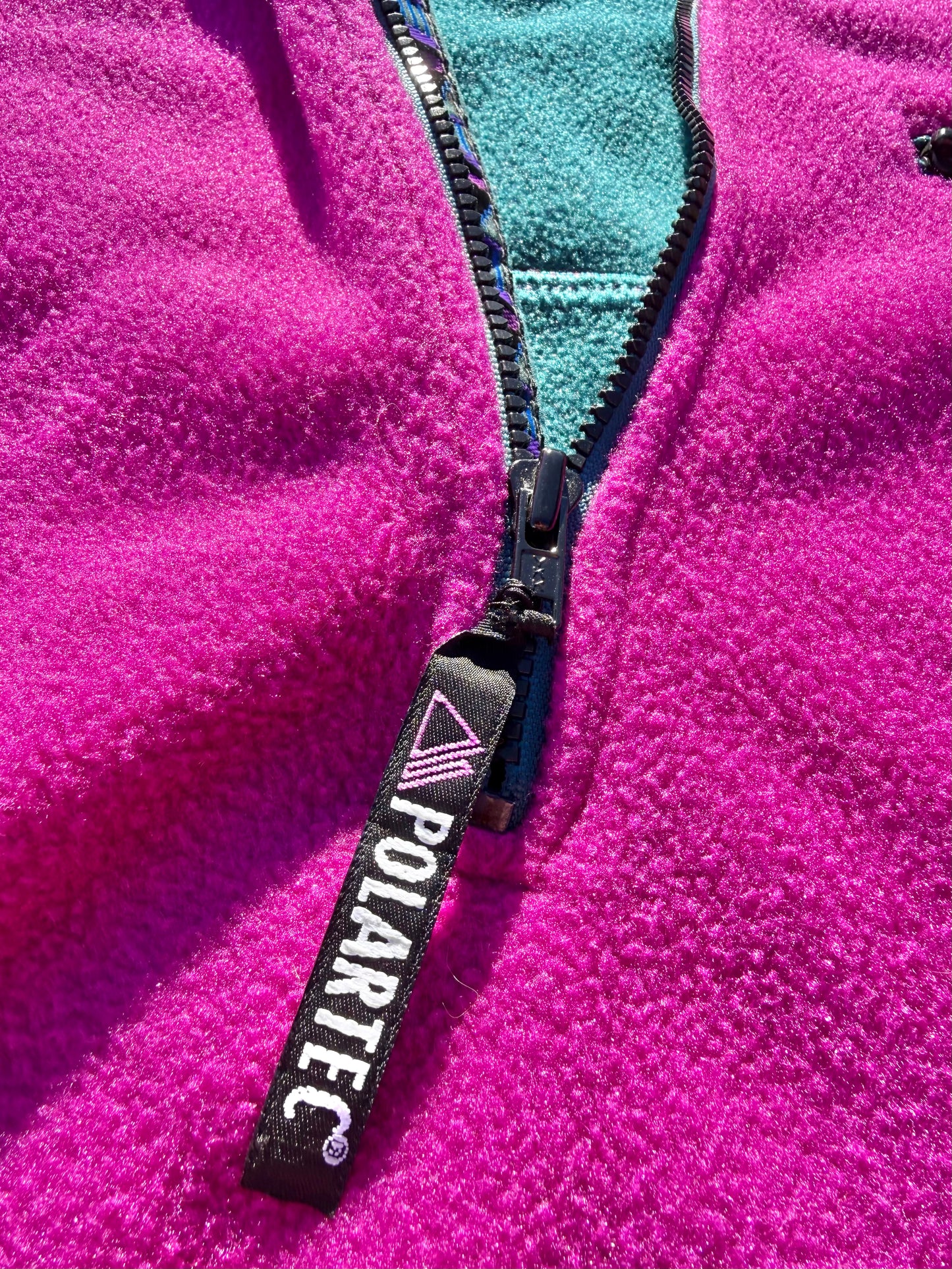Vintage L.L. Bean Southwestern Trim 90's Half Zip Fleece Hoodie Men's Size S Small