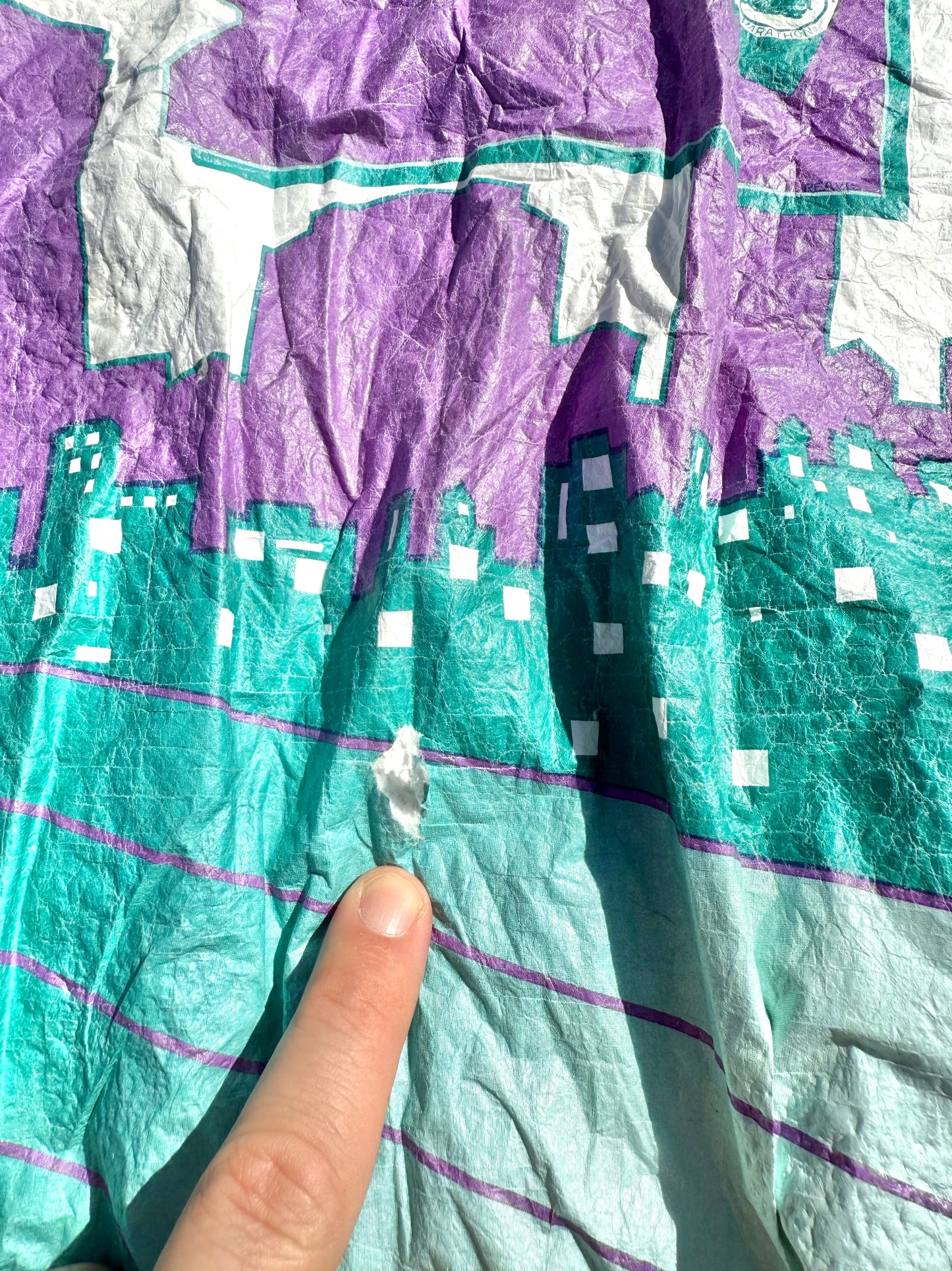 Vintage Boston Marathon B.A.A. Retro All Over Print AOP Race Jacket Size XL