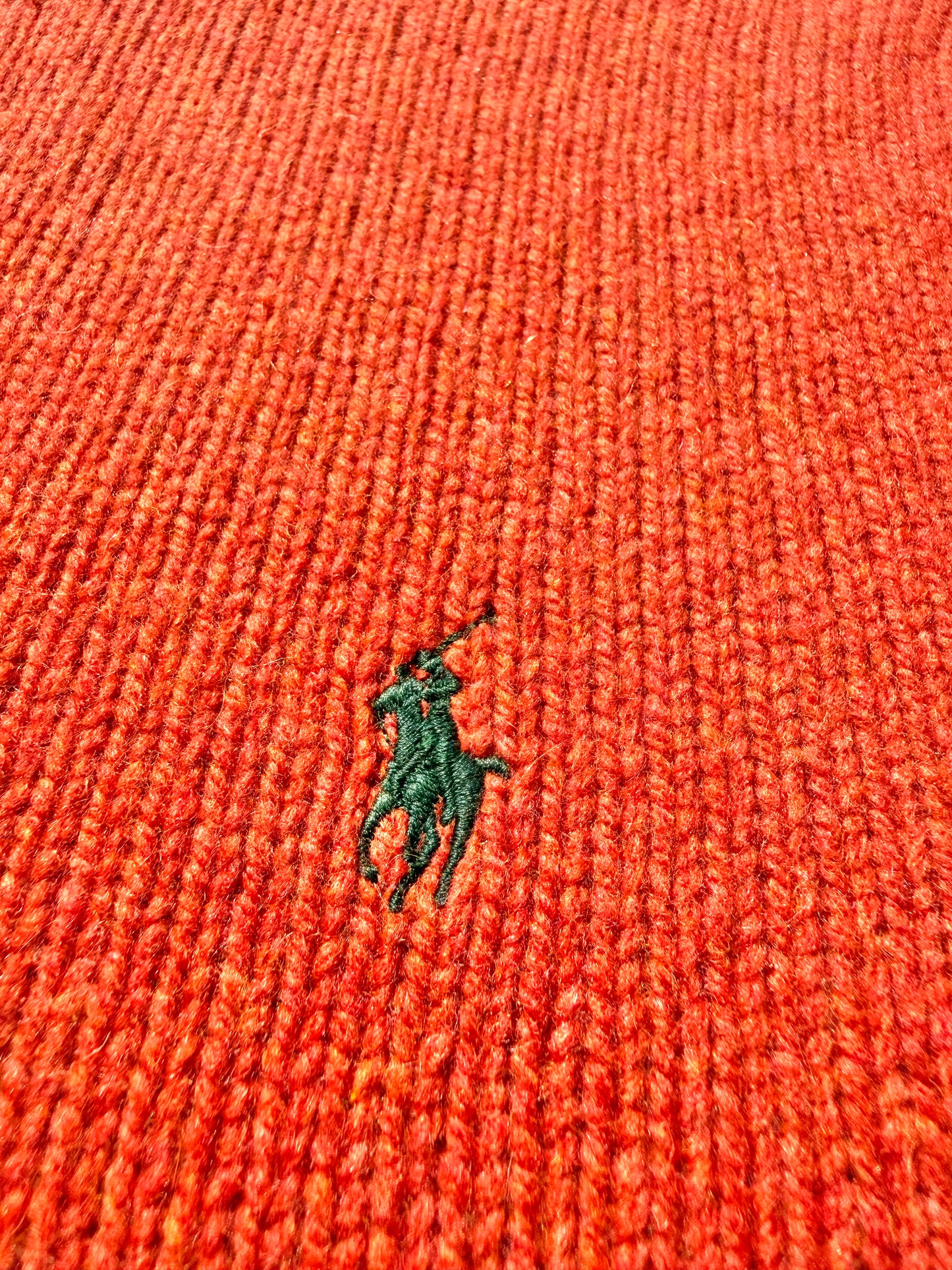 Vintage Polo Ralph Lauren Merino Wool Angora Knit Sweater XL Burnt Orange