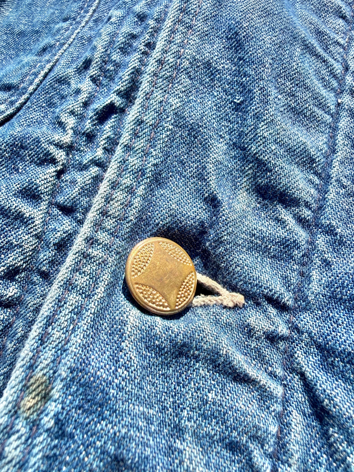 Vintage Hercules 40's 50's Detroit Blue Denim Blanket Lined Chore Jacket Medium