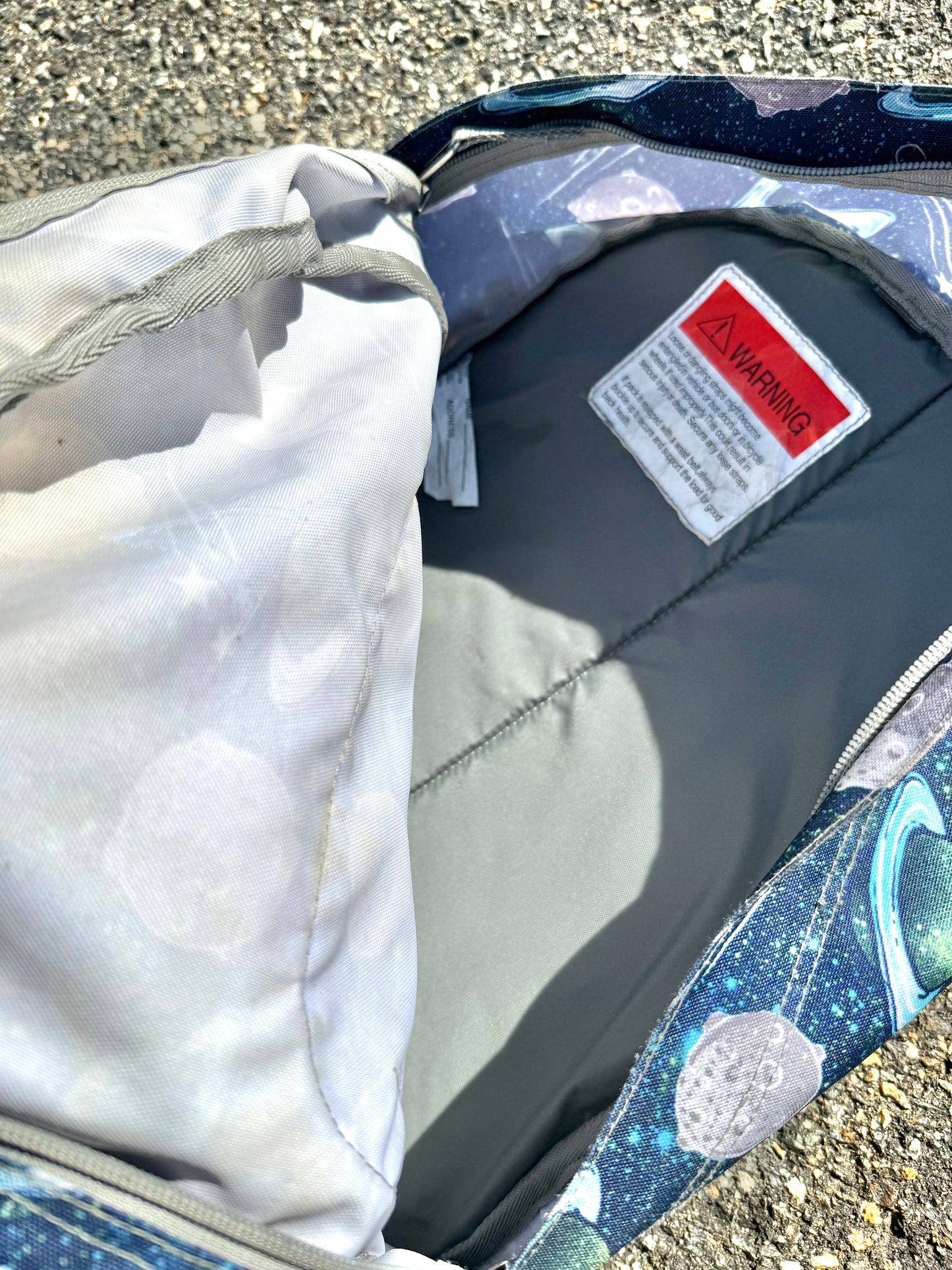 Vintage L.L. Bean 90's All Over Print Outer Space Planet Backpack Bag