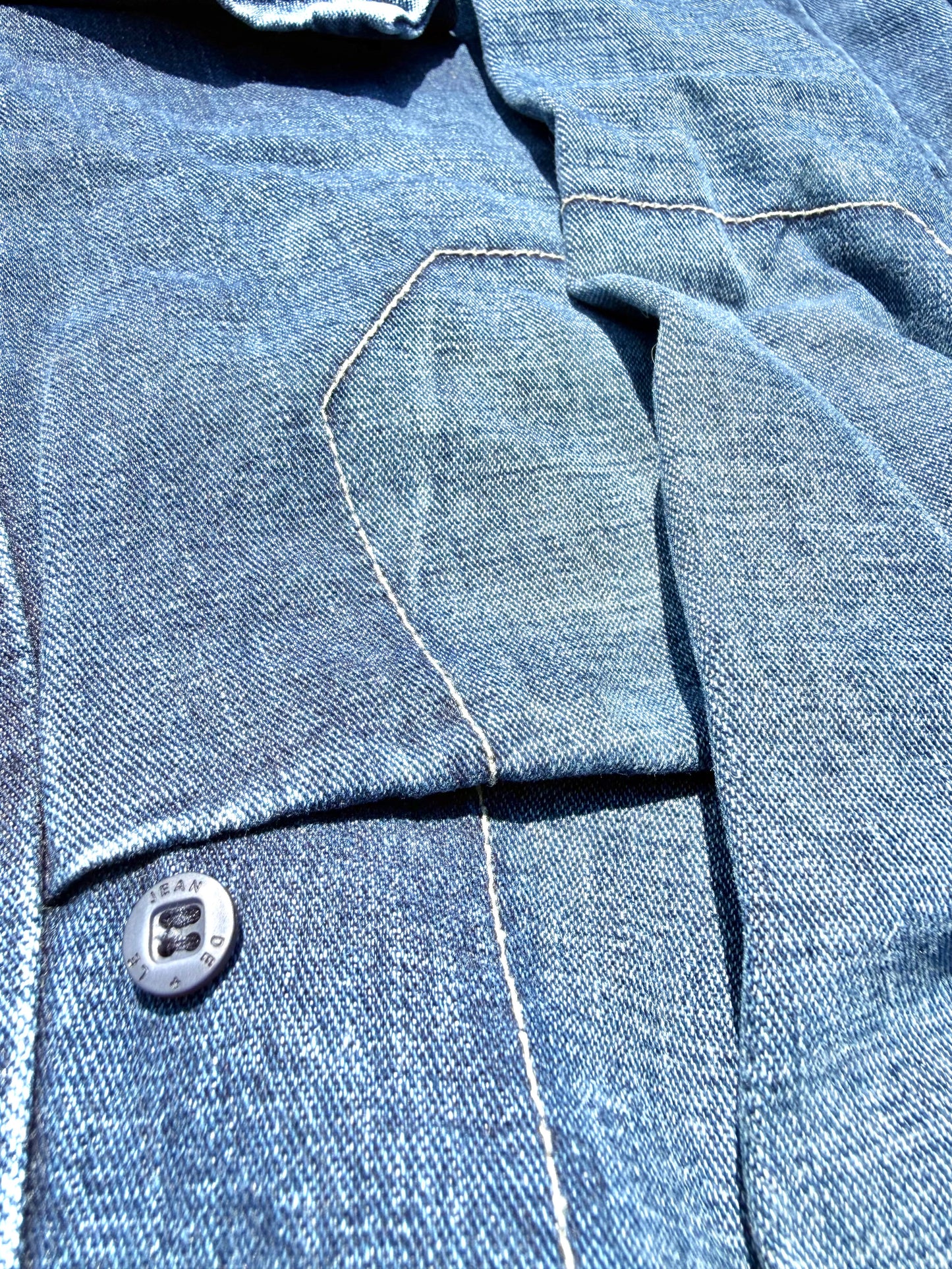 Vintage Girbaud Retro 80's Baggy Cargo Style Double Knee Blue Denim Jeans 34x32