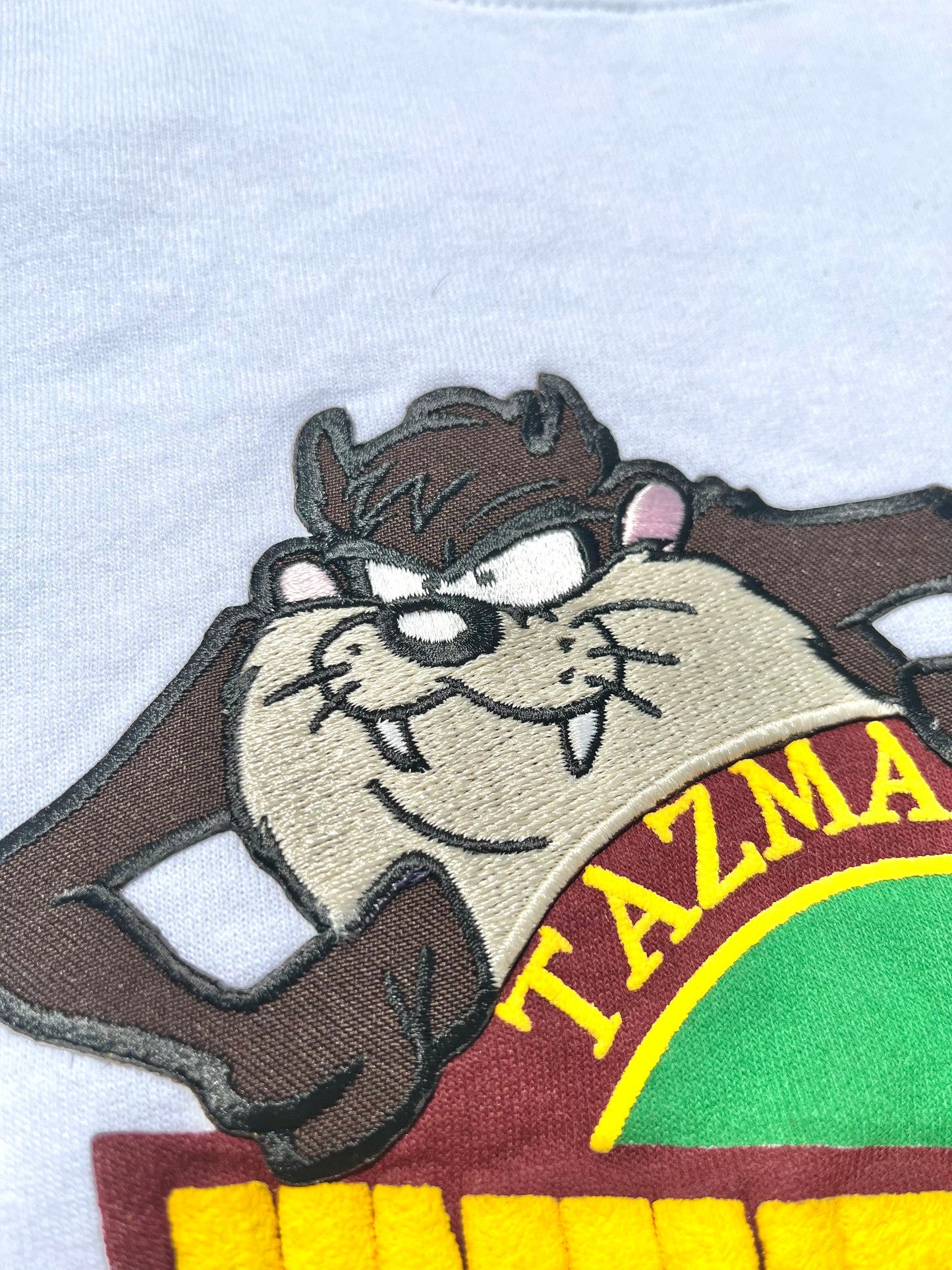 Vintage Deadstock Looney Tunes Taz Tasmanian Devil University Retro 90's Sweatshirt Size M Medium 1993
