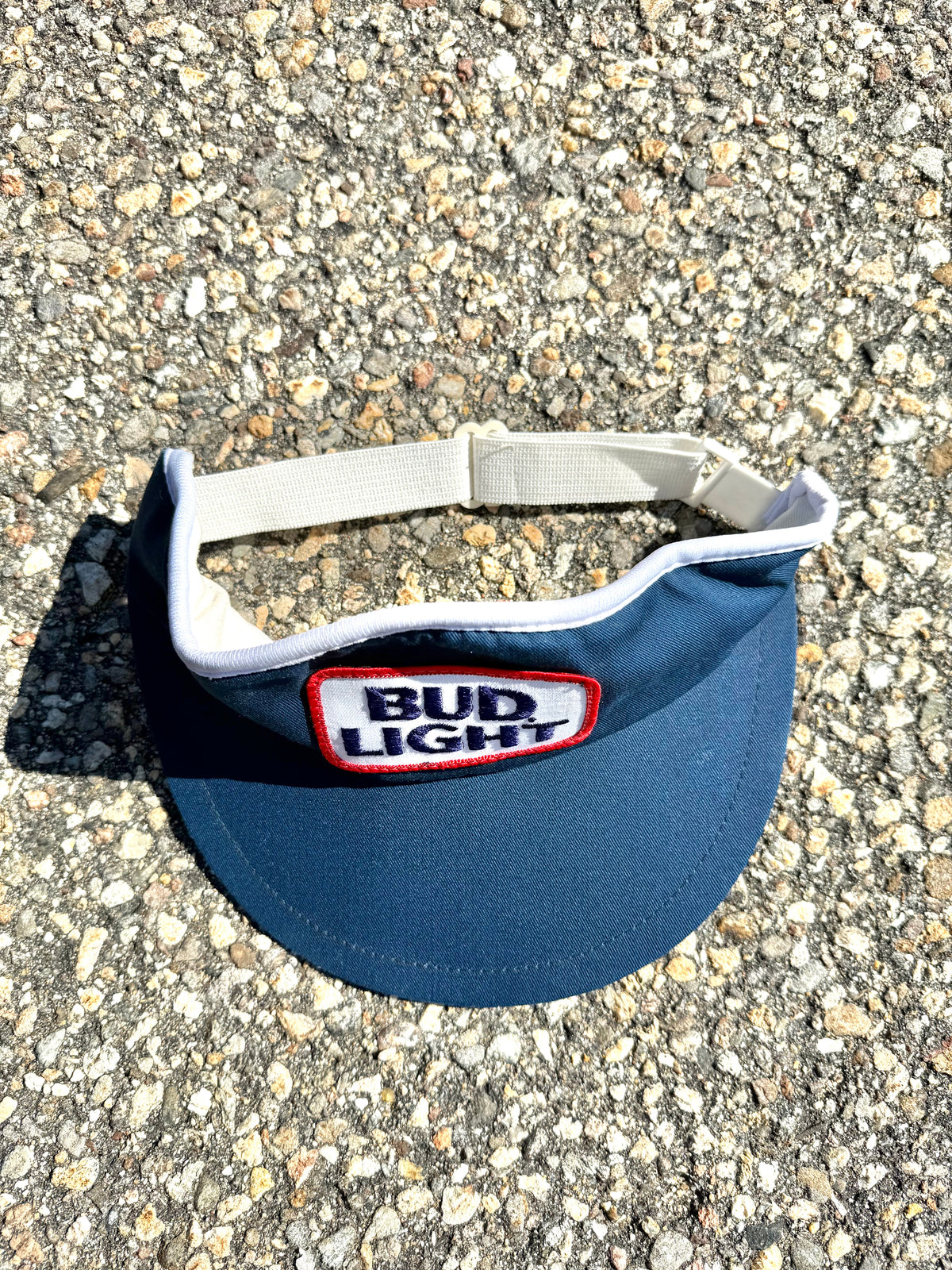 Vintage Bud Light Anheuser Busch Beer Patch Retro 70s-80s Visor Hat Cap