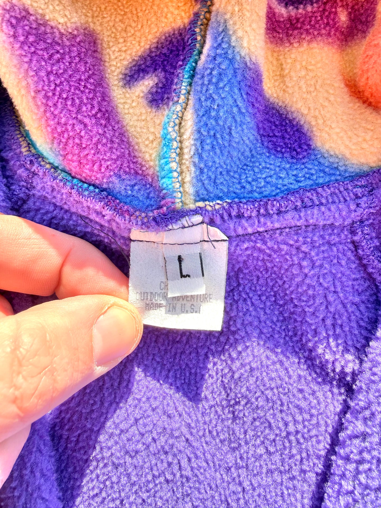 Vintage Chinook Patagonia Style 90s Aztec Fleece Full Body Suit Bunting Infant Baby Large Purple