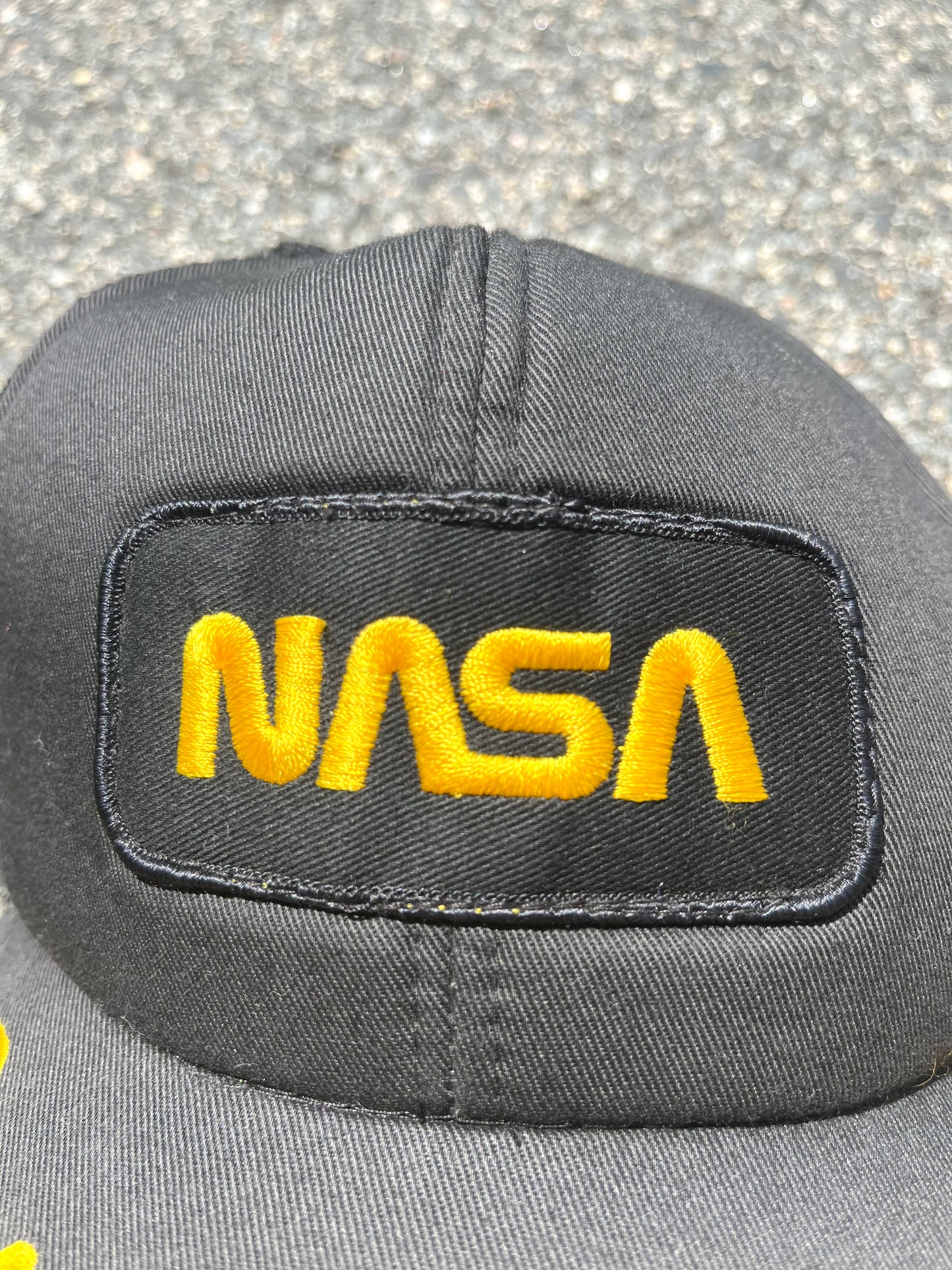 Vintage NASA Space Center Military Style Trucker Retro 80's Snapback Hat Black