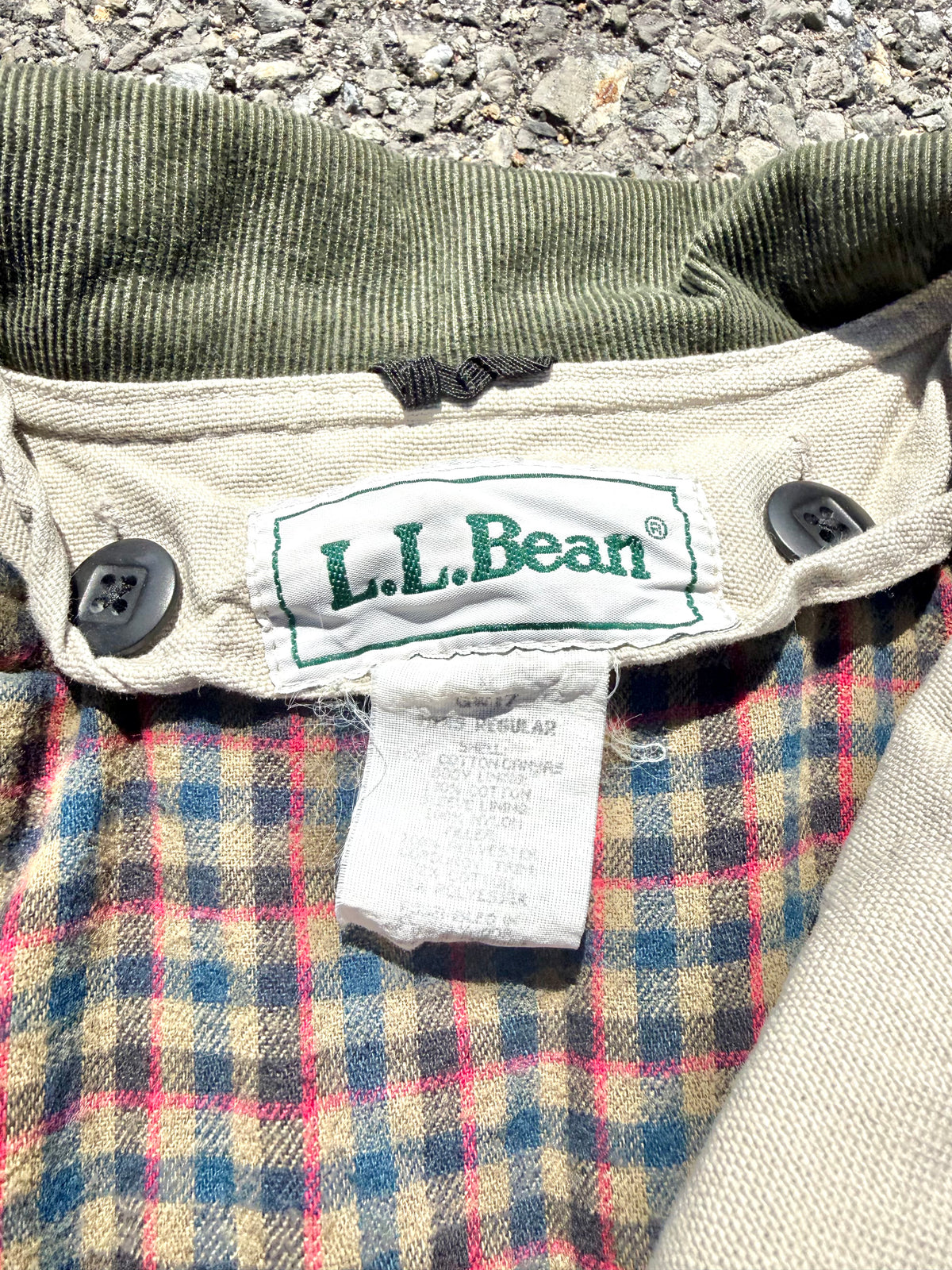 Vintage L.L. Bean Cotton Blanket Lined Barn Chore Coat Workwear Canvas Jacket XL