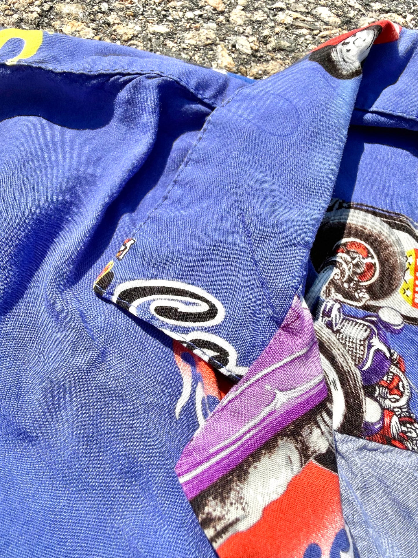 Vintage Paradise Found Hot Rod Classic Cars All Over Print Hawaiian Shirt Size L Large