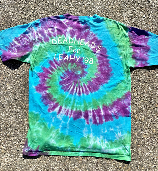 Vintage Grateful Dead Patrick Leahy United States Senate Campaign 1998 Vermont Tie Dye 90's Band T-Shirt XL