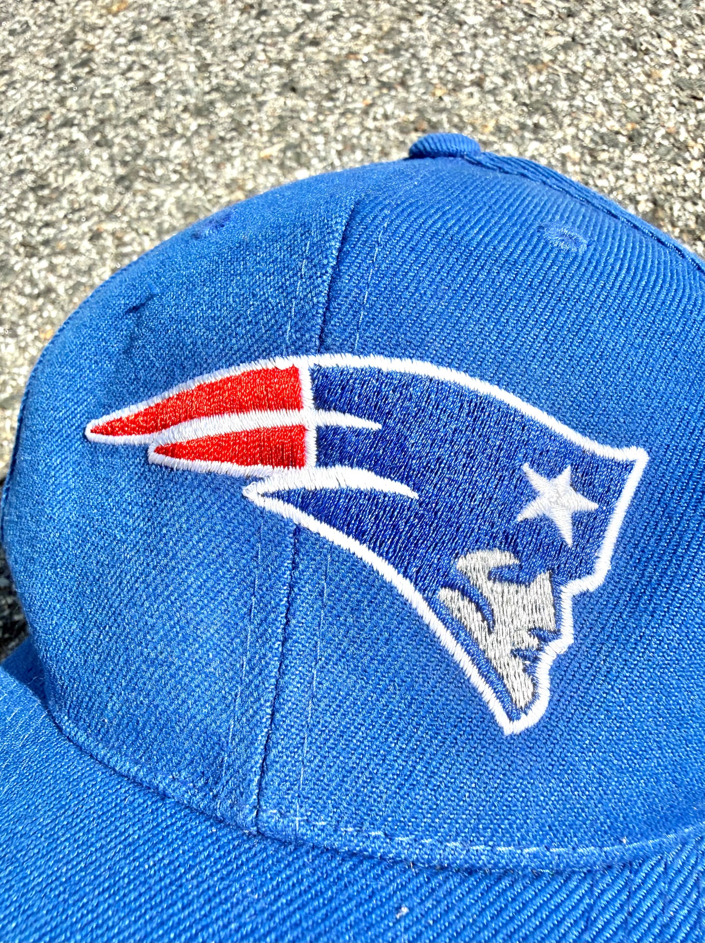 Vintage New England Patriots American Needle Wool 90's NFL Snapback Hat Blue
