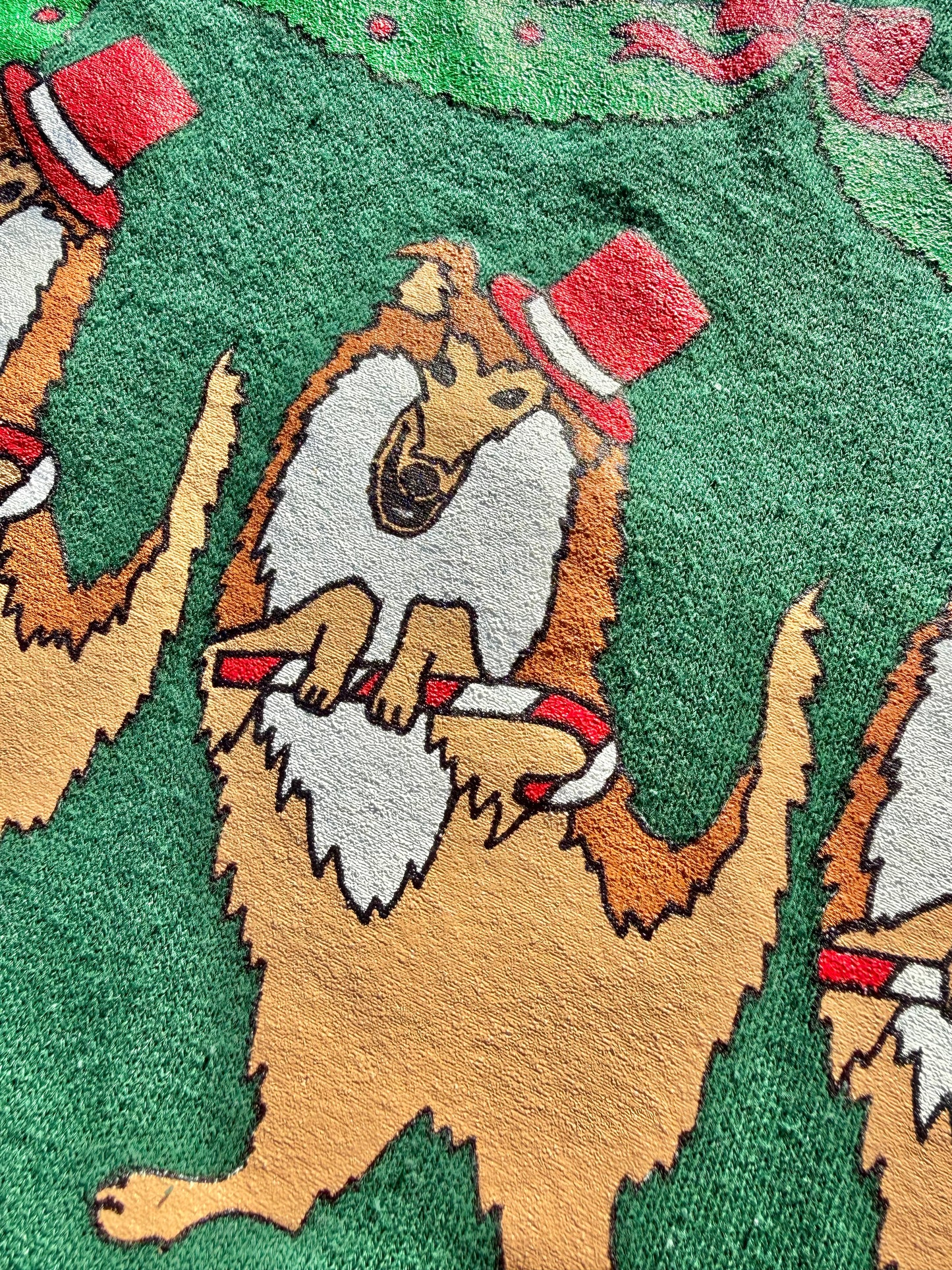 Vintage Christmas Collie Dog Ugly Sweater Retro 90s Crewneck Sweatshirt XL 1993