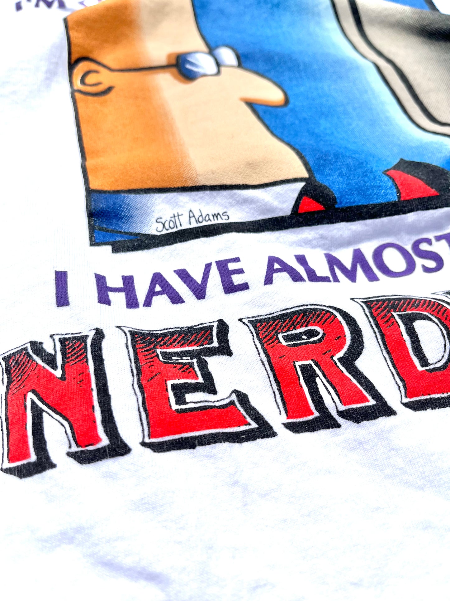 Vintage Dilbert Nerdvana Nirvana Technology Comics Cartoons Retro 90s T Shirt Size XL Single Stitch