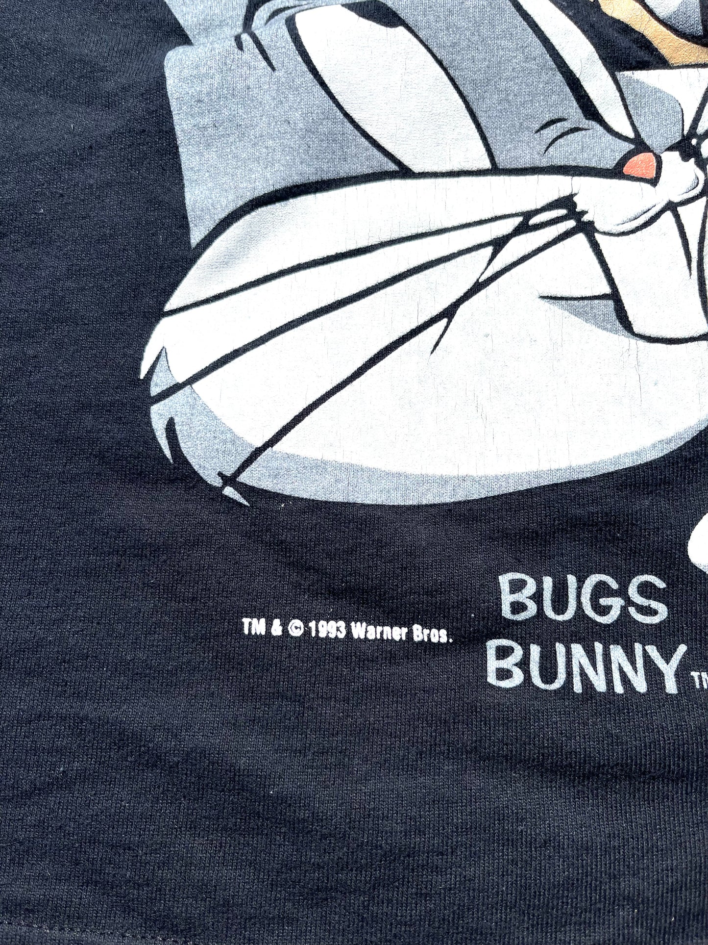 Vintage Looney Tunes Bugs Bunny Tasmanian Devil Taz 90's Hoodie T Shirt XL 1993