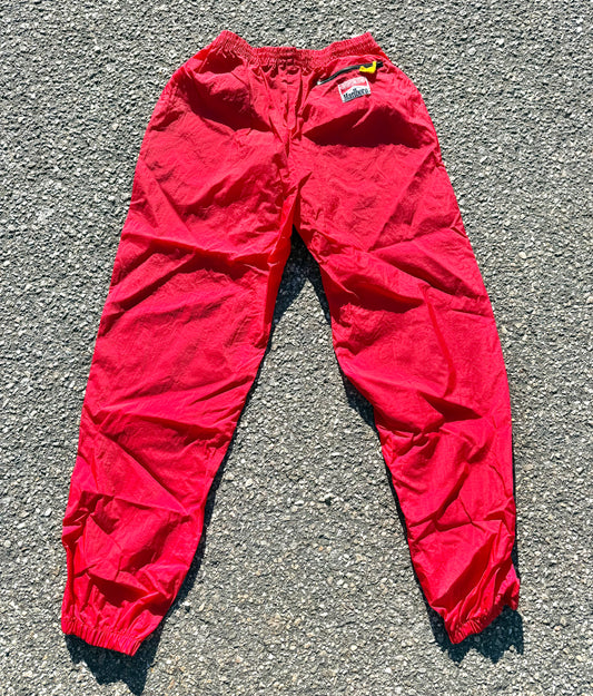 Vintage Marlboro Cigarettes Adventure Team Track Wind Pants Size L Large Red