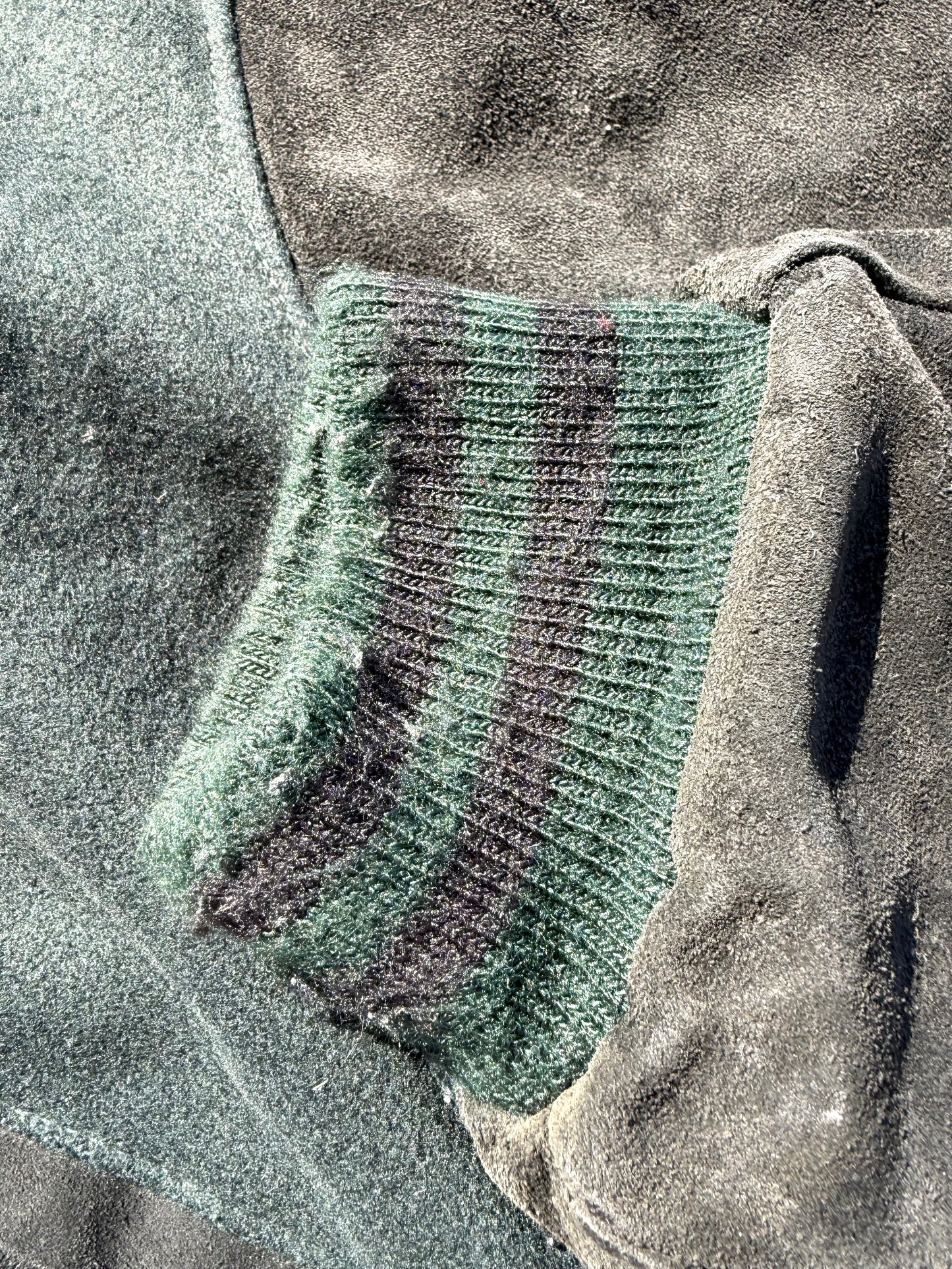 Vintage Arctic Cat Bounty Hunter Leather and Wool Retro 90's Bomber Jacket Size L Large