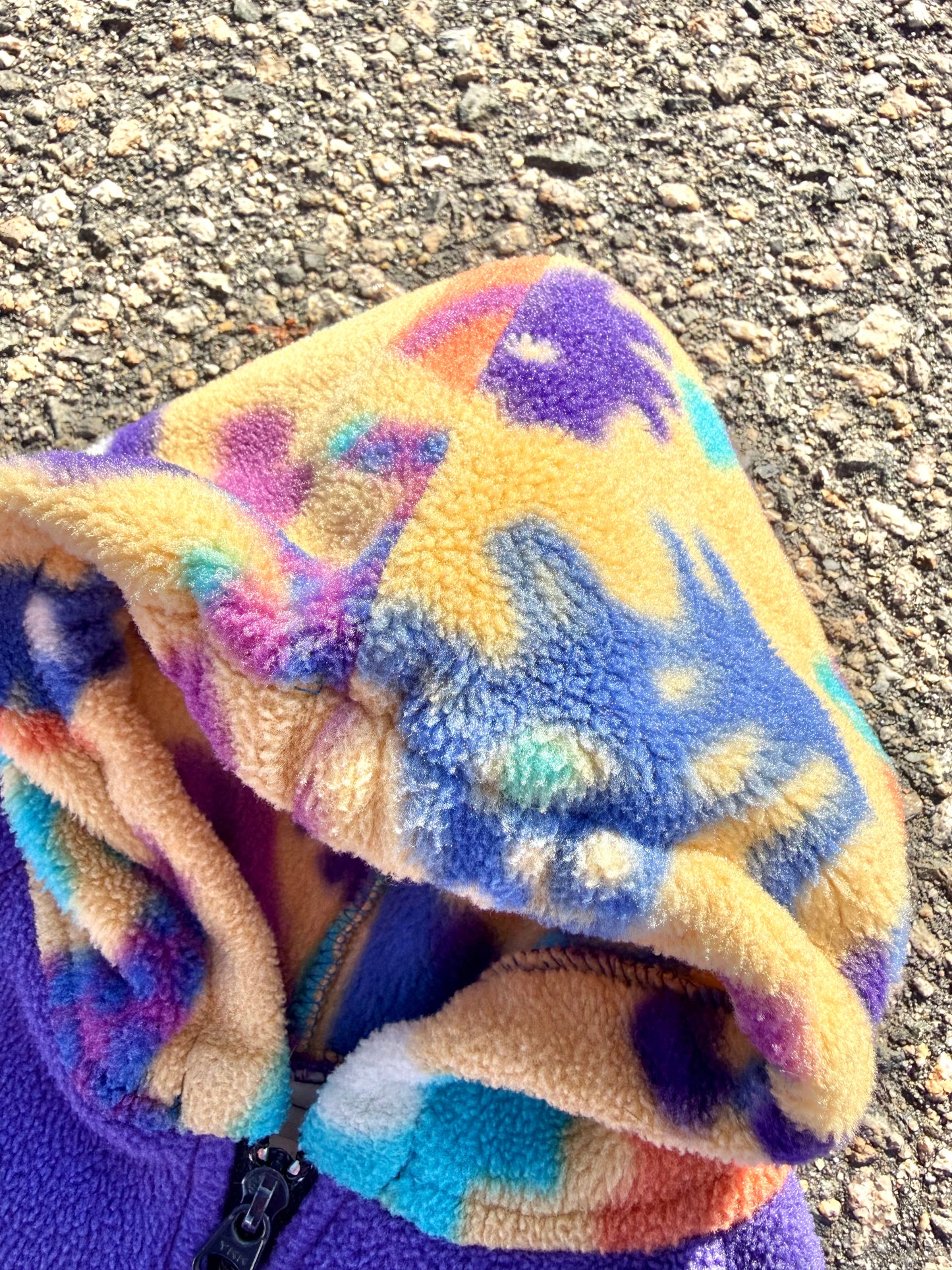 Vintage Chinook Patagonia Style 90s Aztec Fleece Full Body Suit Bunting Infant Baby Large Purple